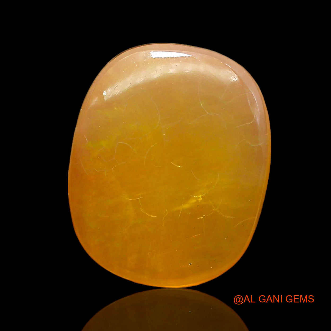 6.00 Cts Natural Australian Fire Opal Loose Gemstone Oval Cabochon 15x12x4 mm AC-400