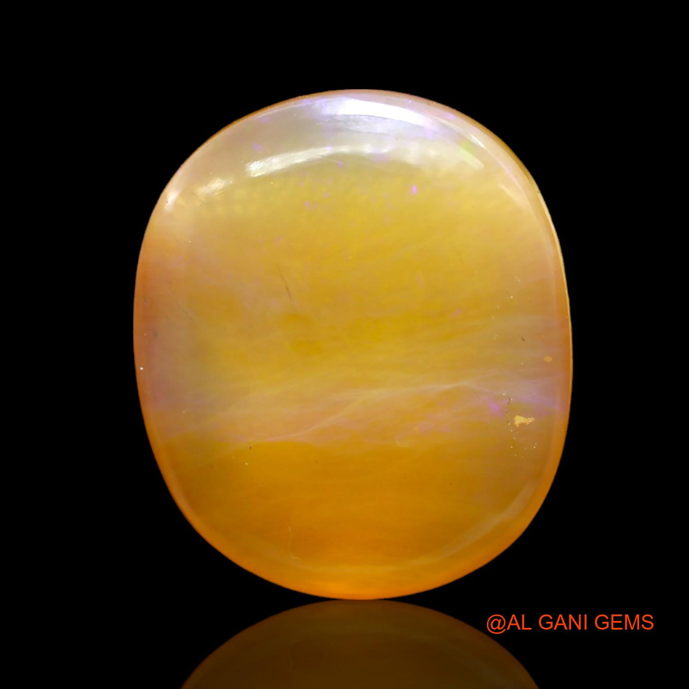 Natural Untreated Fire Opal Loose Gemstone Oval Cabochon From Australia 13.00 Cts 21x17x5 mm AC-402