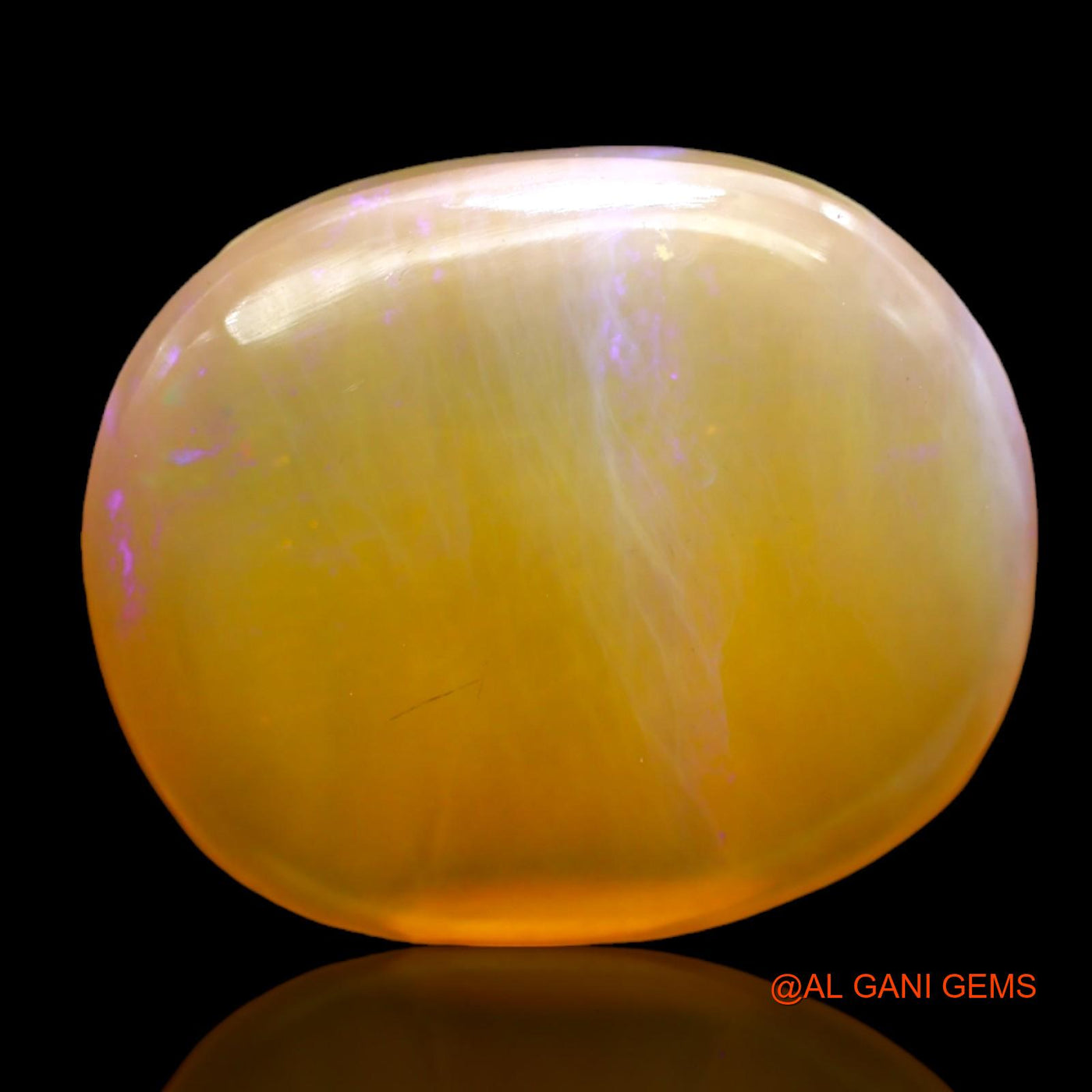 Natural Untreated Fire Opal Loose Gemstone Oval Cabochon From Australia 13.00 Cts 21x17x5 mm AC-402