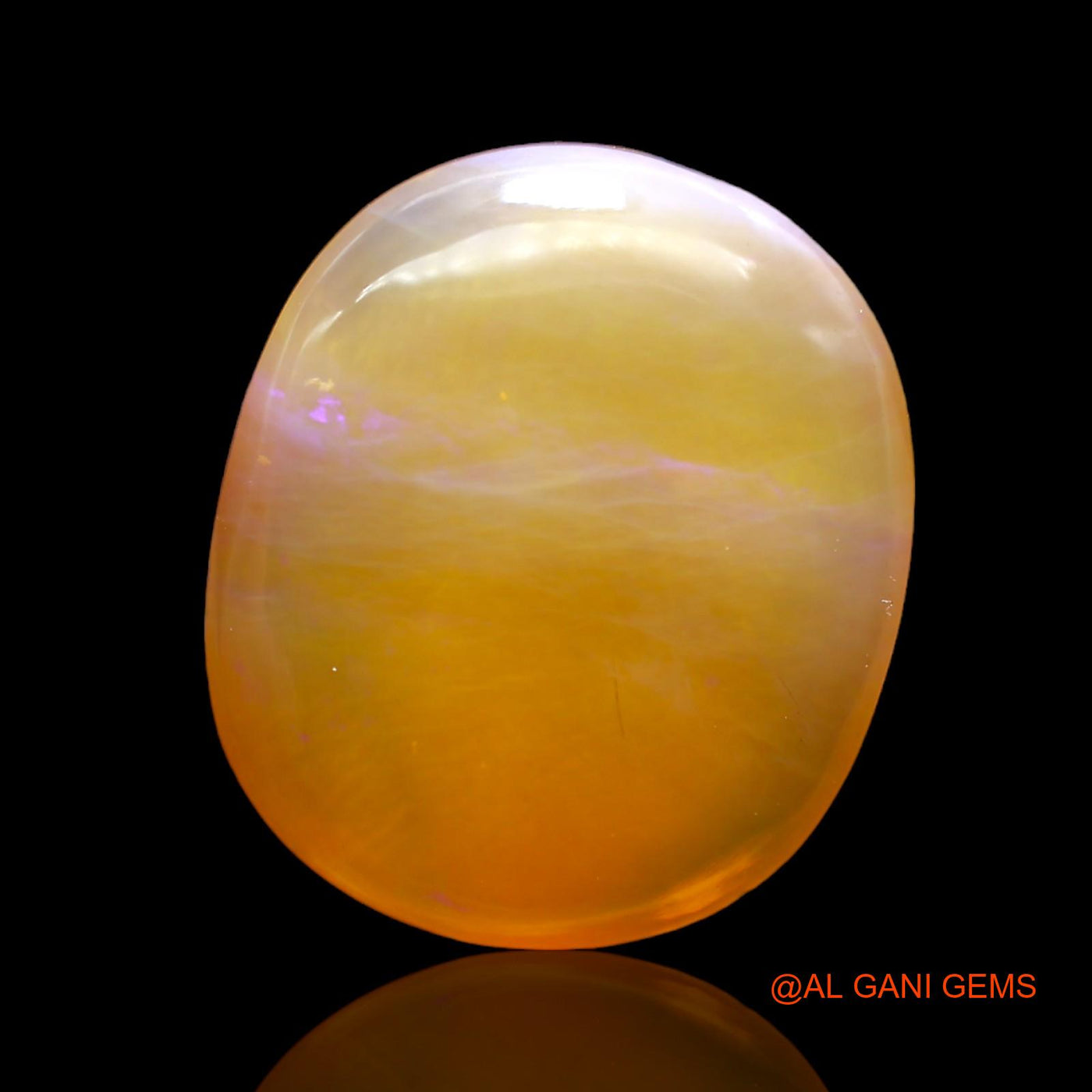 Natural Untreated Fire Opal Loose Gemstone Oval Cabochon From Australia 13.00 Cts 21x17x5 mm AC-402
