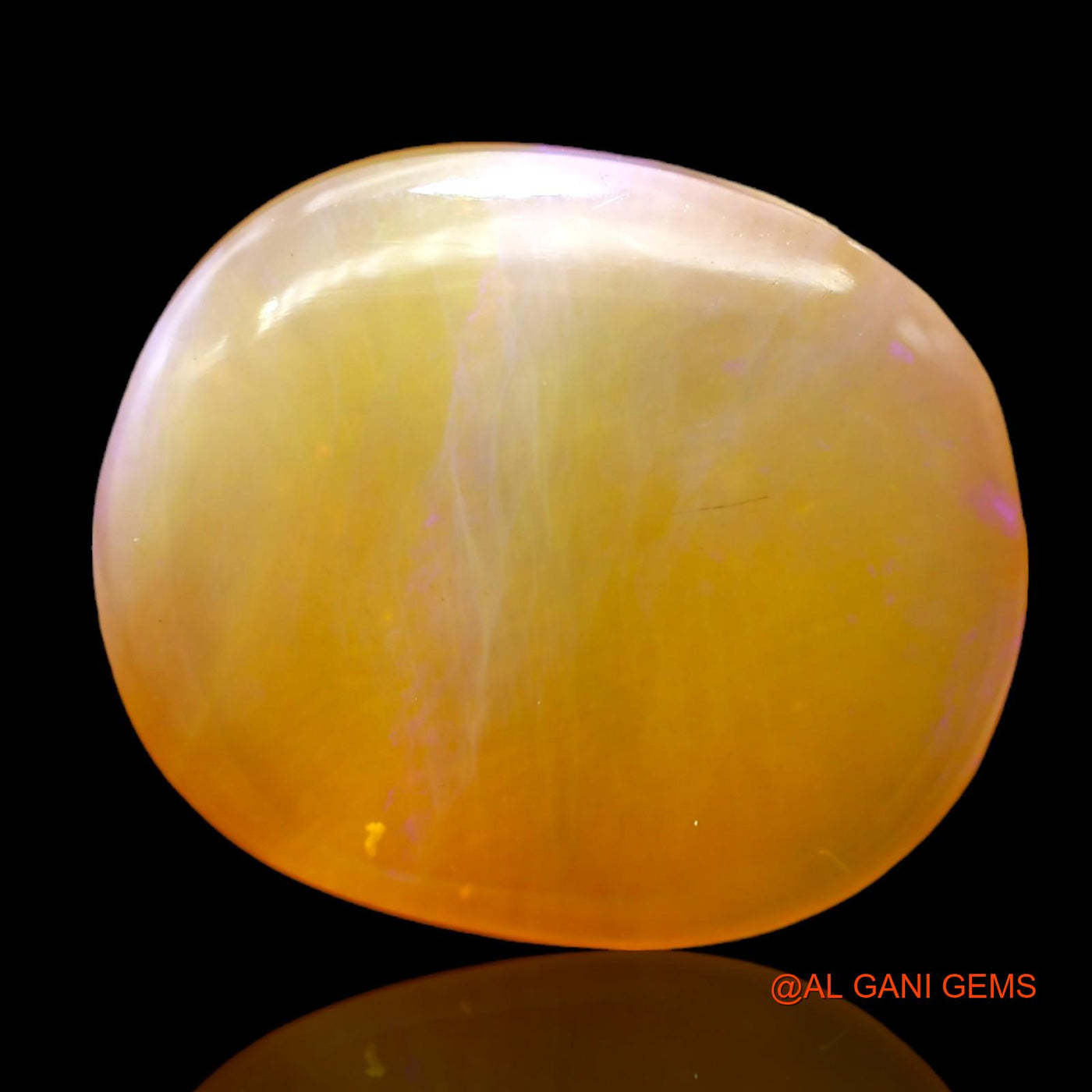 Natural Untreated Fire Opal Loose Gemstone Oval Cabochon From Australia 13.00 Cts 21x17x5 mm AC-402