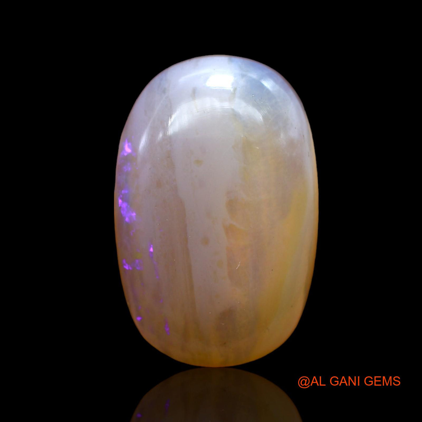 Natural Fire Opal Gemstone 12.00 Cts Loose Oval Cabochon From Australia 21x14x6 mm AC-403