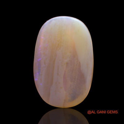 Natural Fire Opal Gemstone 12.00 Cts Loose Oval Cabochon From Australia 21x14x6 mm AC-403
