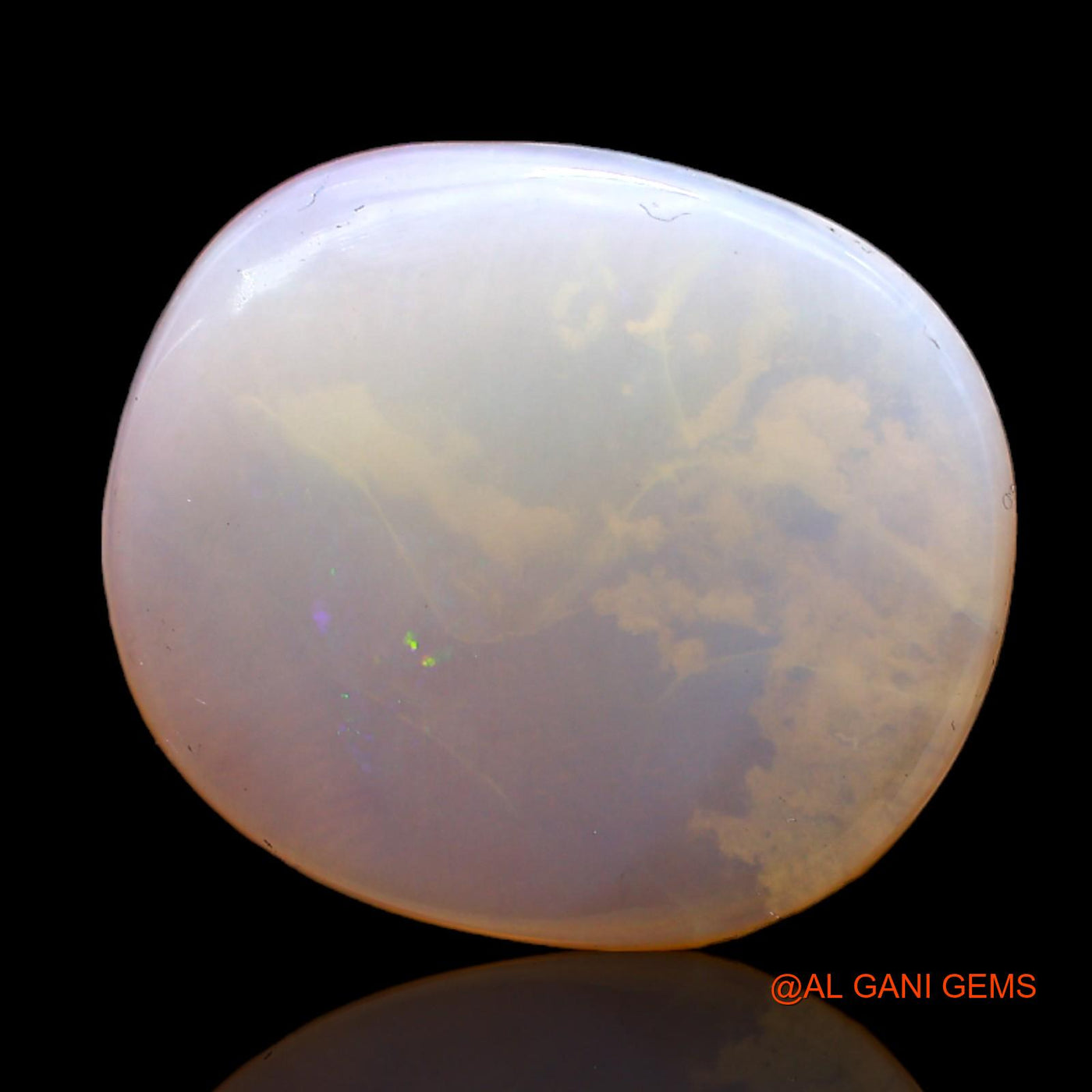 Natural Fire Opal Gemstone 6.00 Cts Loose Oval Cabochon From Australia 19x16x3 mm AC-406