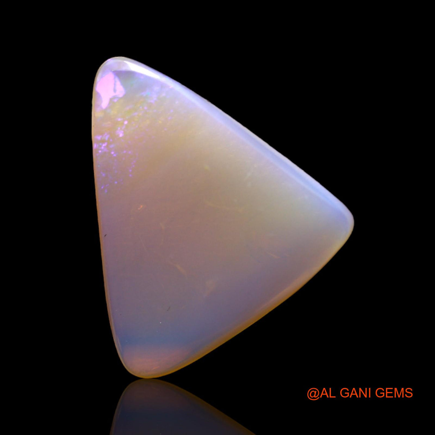 4.00 Cts Natural Australian Fire Opal Loose Gemstone Trillion Cabochon 17x16x2 mm AC-408