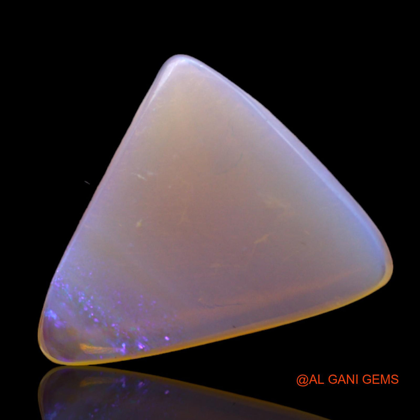 4.00 Cts Natural Australian Fire Opal Loose Gemstone Trillion Cabochon 17x16x2 mm AC-408