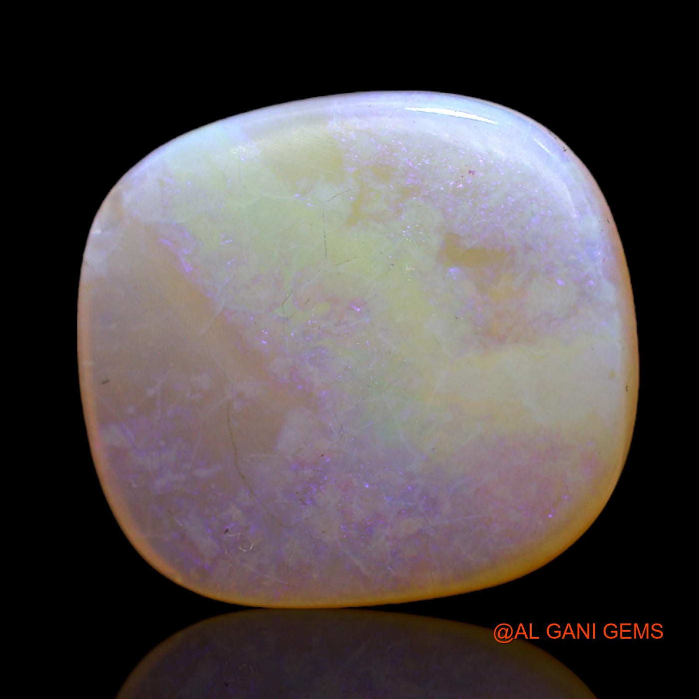 Natural Untreated Fire Opal Loose Gemstone Oval Cabochon From Australia 8.00 Cts 16x15x4 mm AC-409