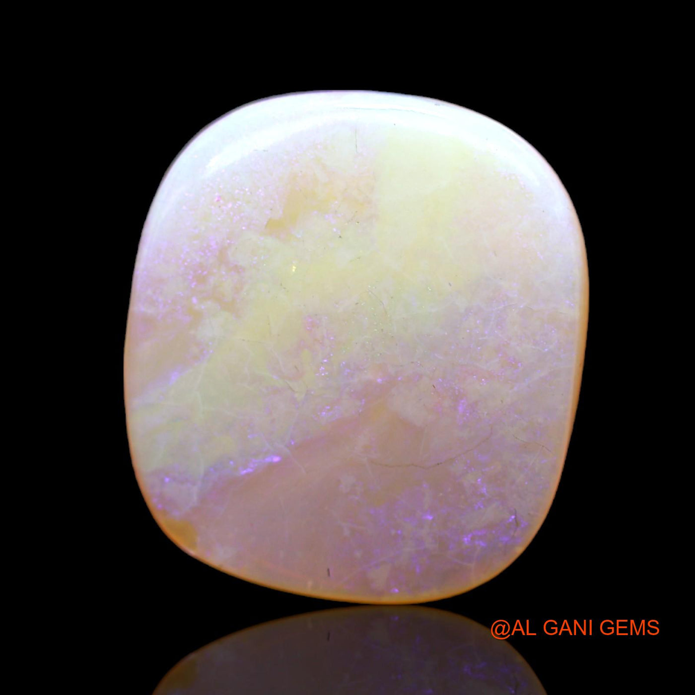 Natural Untreated Fire Opal Loose Gemstone Oval Cabochon From Australia 8.00 Cts 16x15x4 mm AC-409