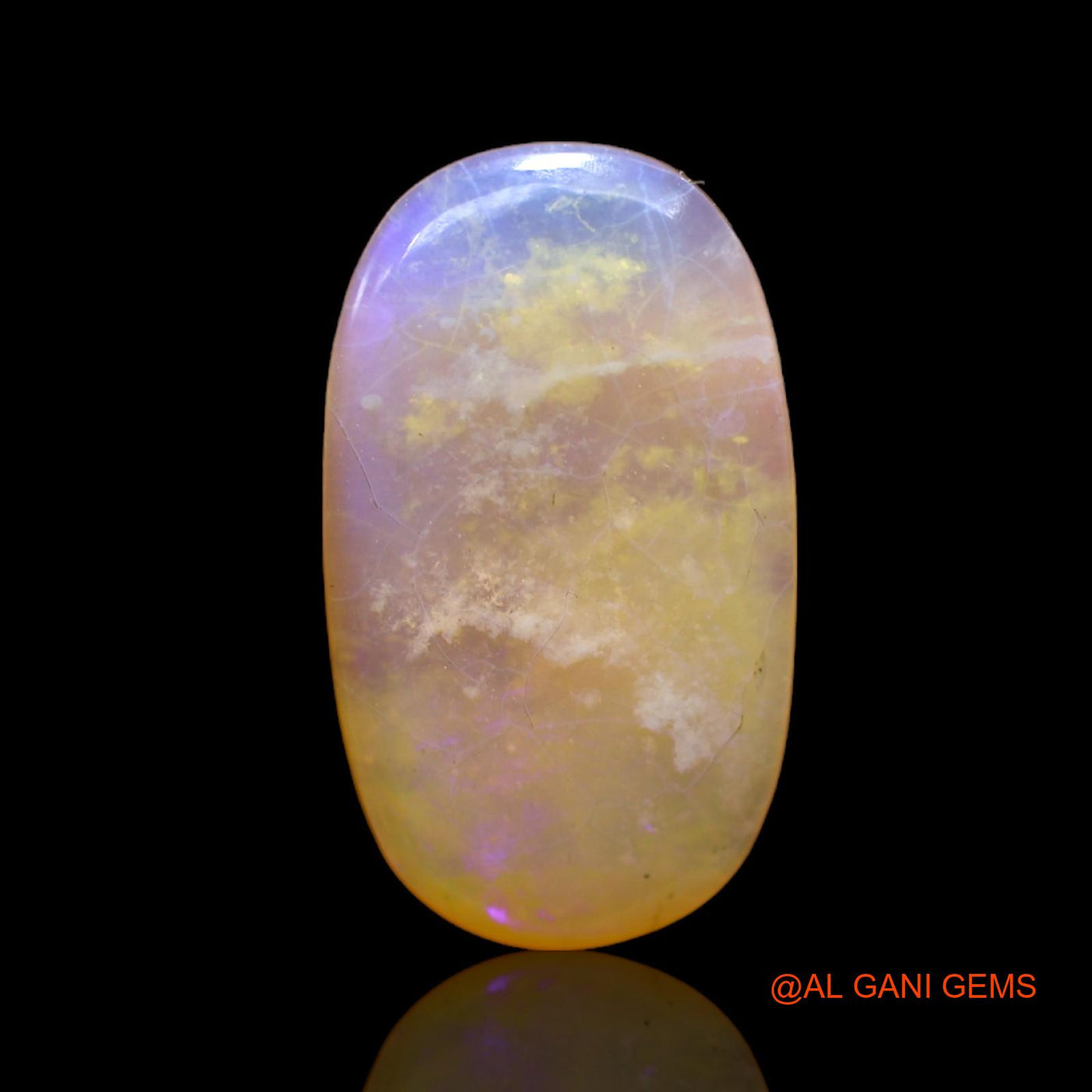 5.00 Cts Natural Australian Fire Opal Loose Gemstone Oval Cabochon 20x11x3 mm AC-414