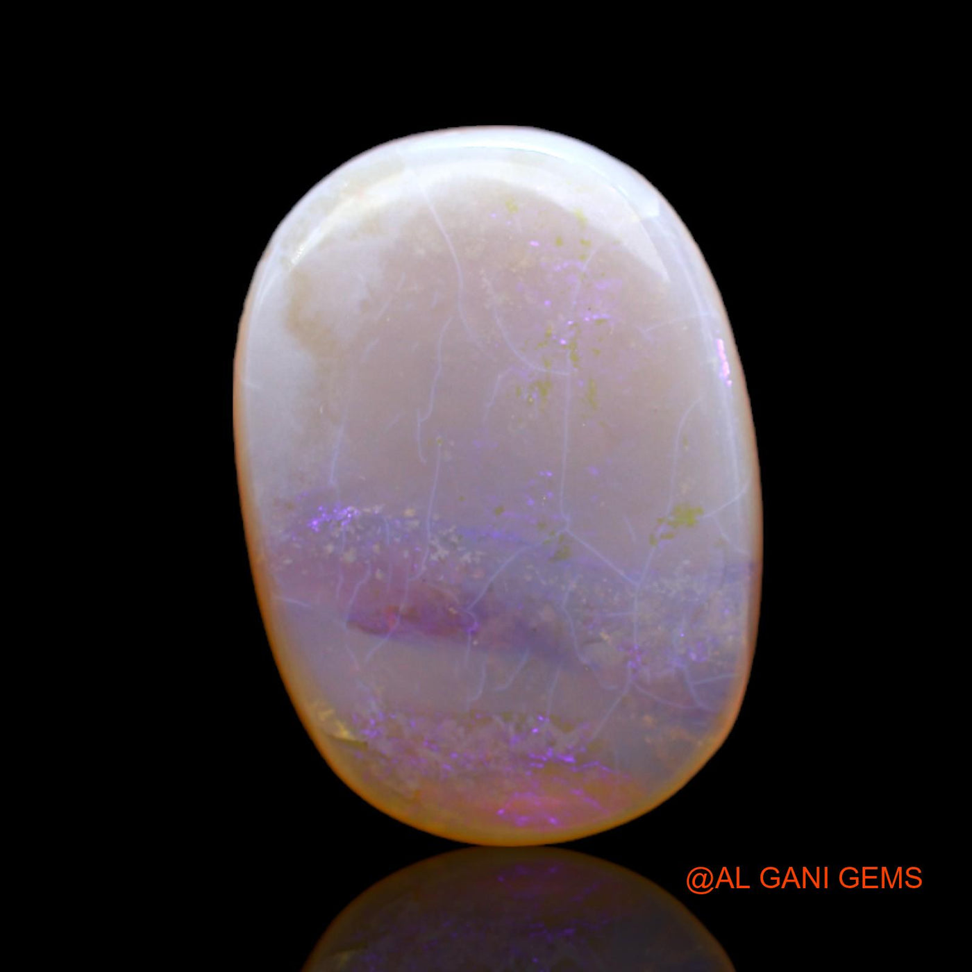 8.00 Cts Unheated Australian Fire Opal Loose Gemstone Oval Cabochon Natural 18x13x4 mm AC-43