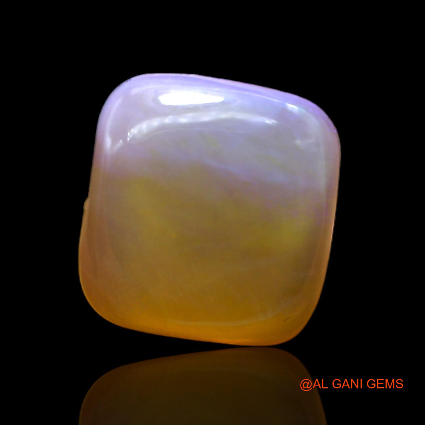 Natural Untreated Fire Opal Loose Gemstone Square Cabochon From Australia 8.00 Cts 14x13x5 mm AC-442