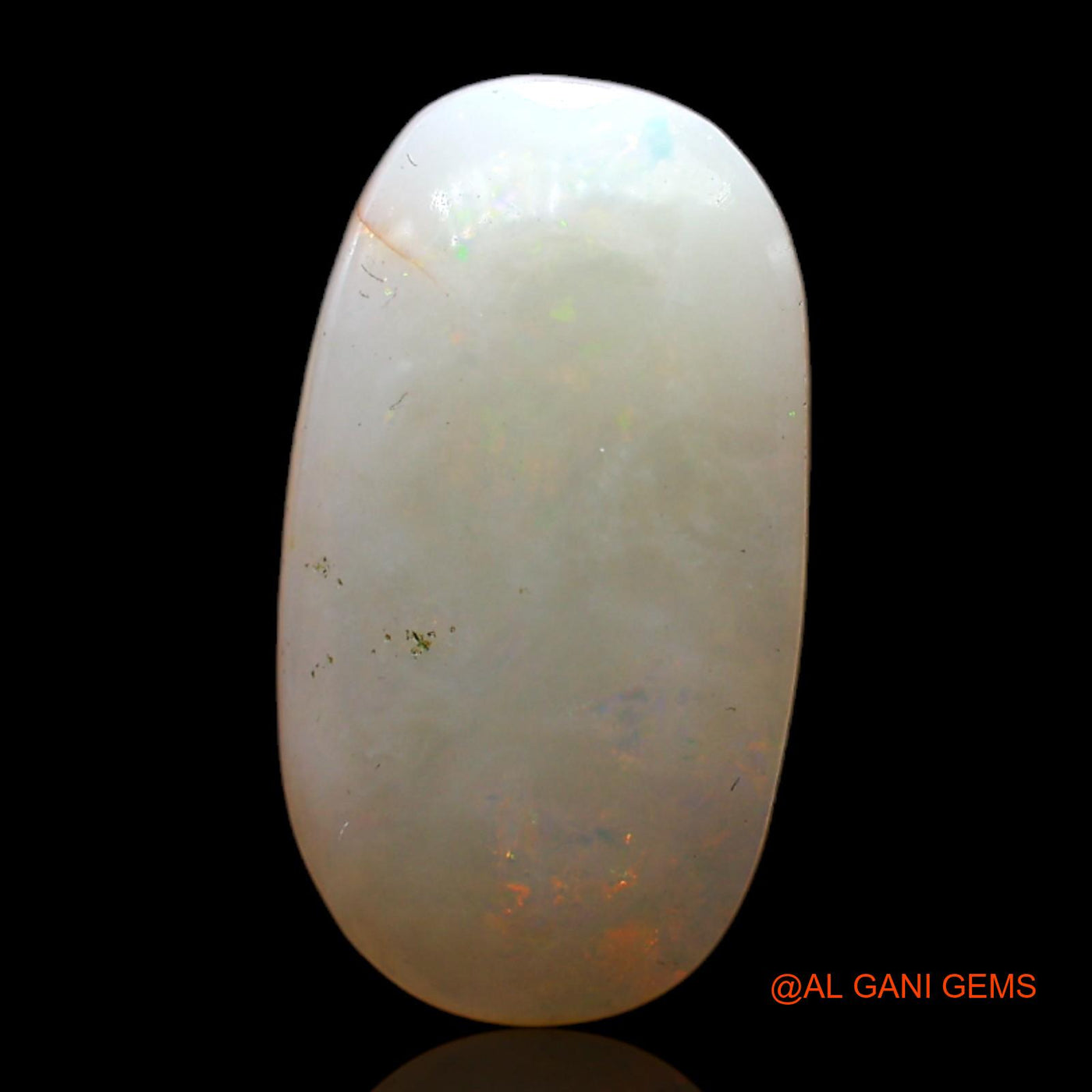 Natural Fire Opal Gemstone 4.00 Cts Loose Oval Cabochon From Australia 17x9x3 mm AC-445