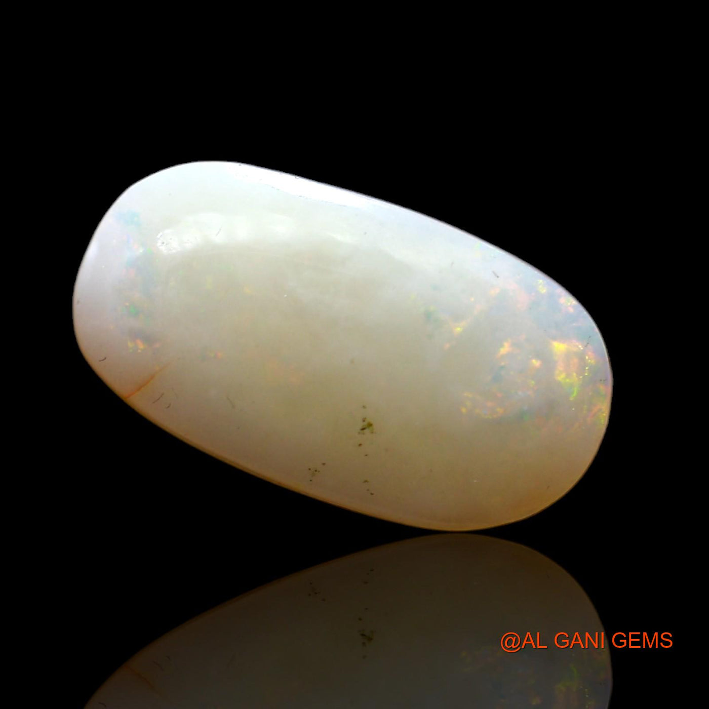 Natural Fire Opal Gemstone 4.00 Cts Loose Oval Cabochon From Australia 17x9x3 mm AC-445