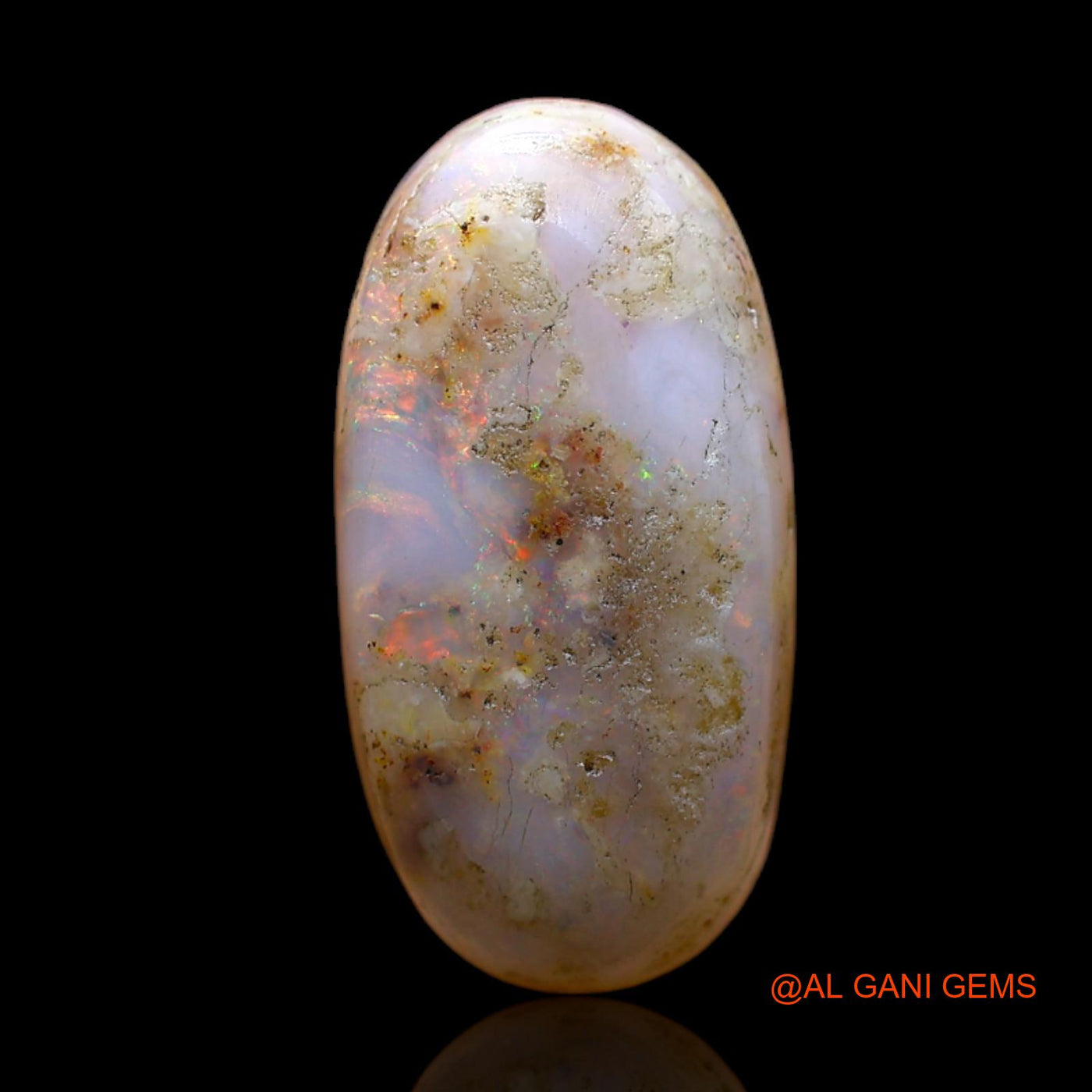 Natural Untreated Fire Opal Loose Gemstone Oval Cabochon From Australia 6.00 Cts 19x9x5 mm AC-446