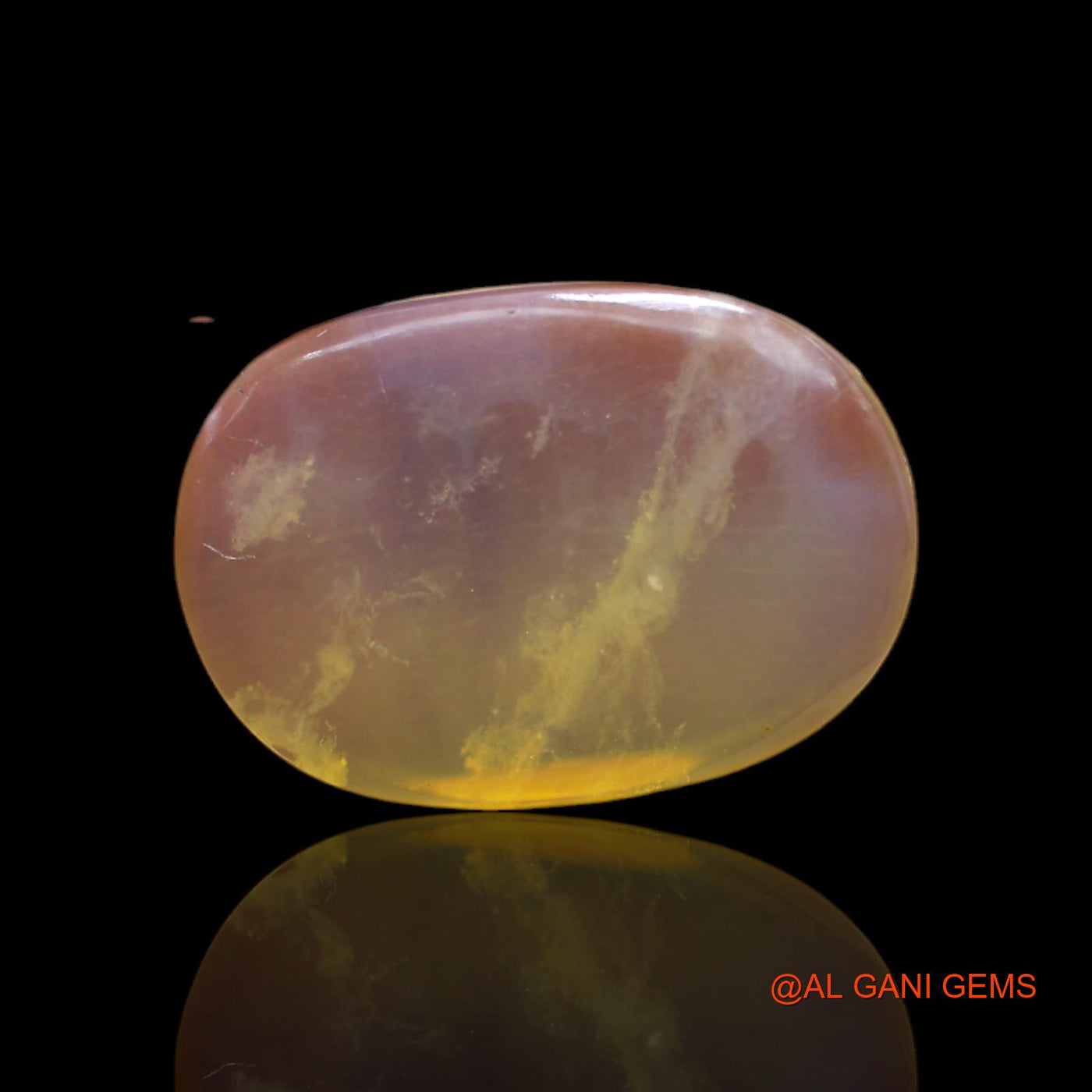 7.00 Cts Unheated Australian Fire Opal Loose Gemstone Oval Cabochon Natural 18x13x4 mm AC-44