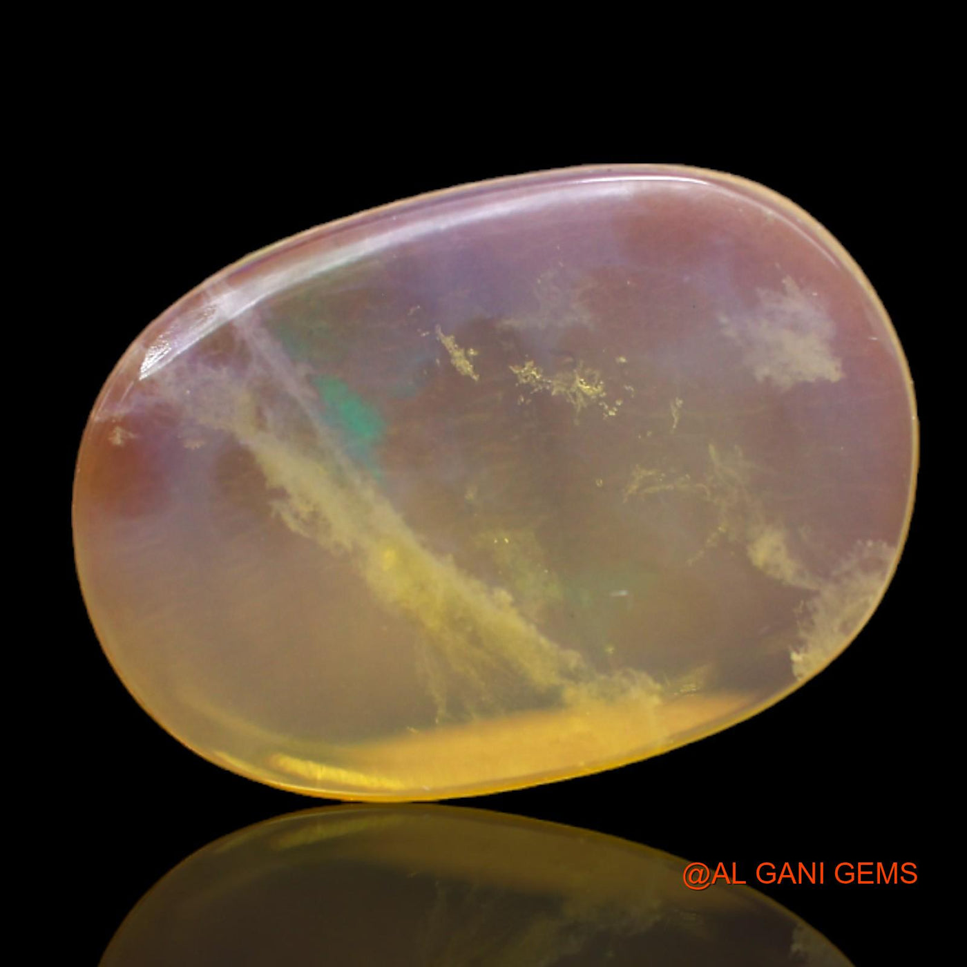 7.00 Cts Unheated Australian Fire Opal Loose Gemstone Oval Cabochon Natural 18x13x4 mm AC-44