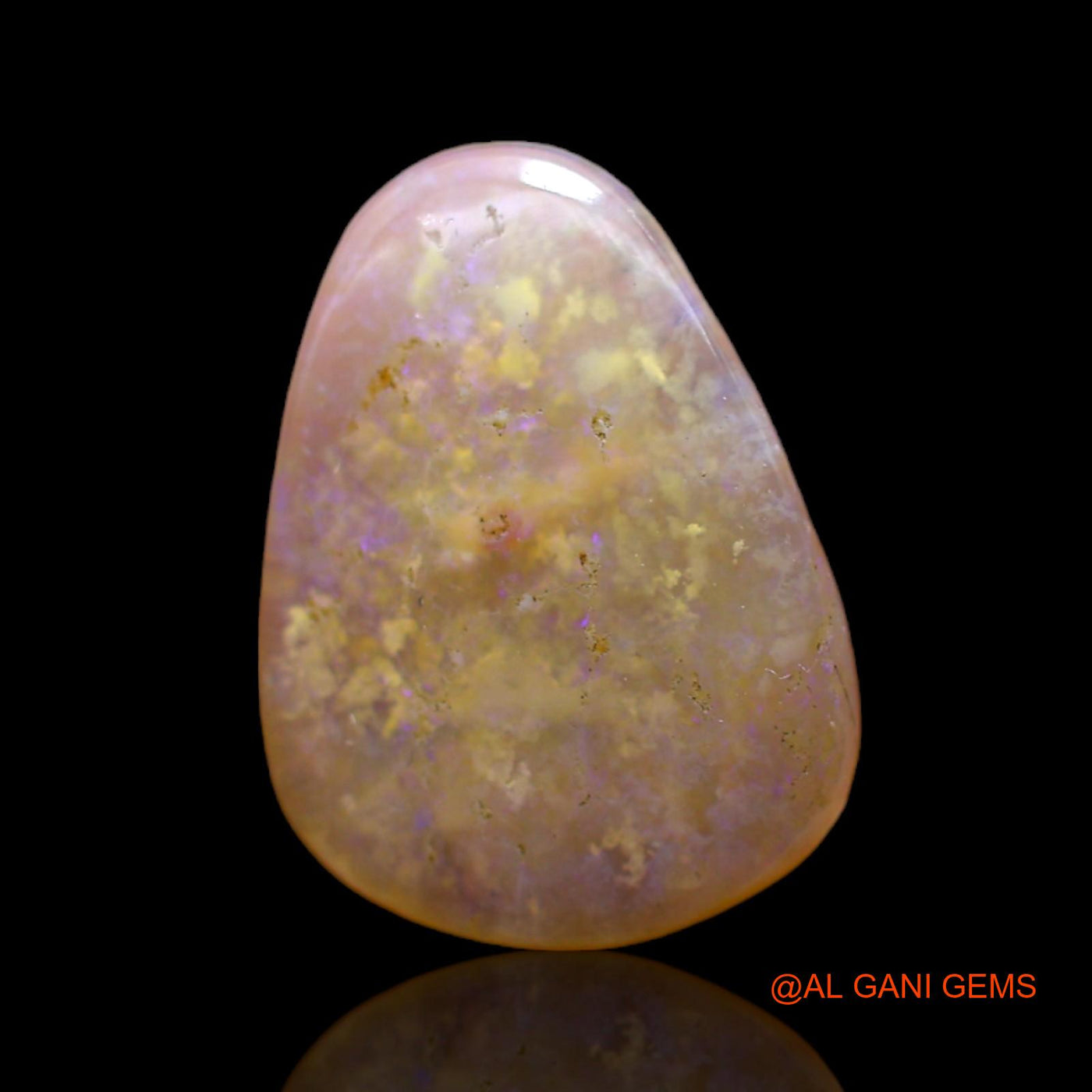 4.00 Cts Unheated Australian Fire Opal Loose Gemstone Pear Cabochon Natural 16x12x3 mm AC-451