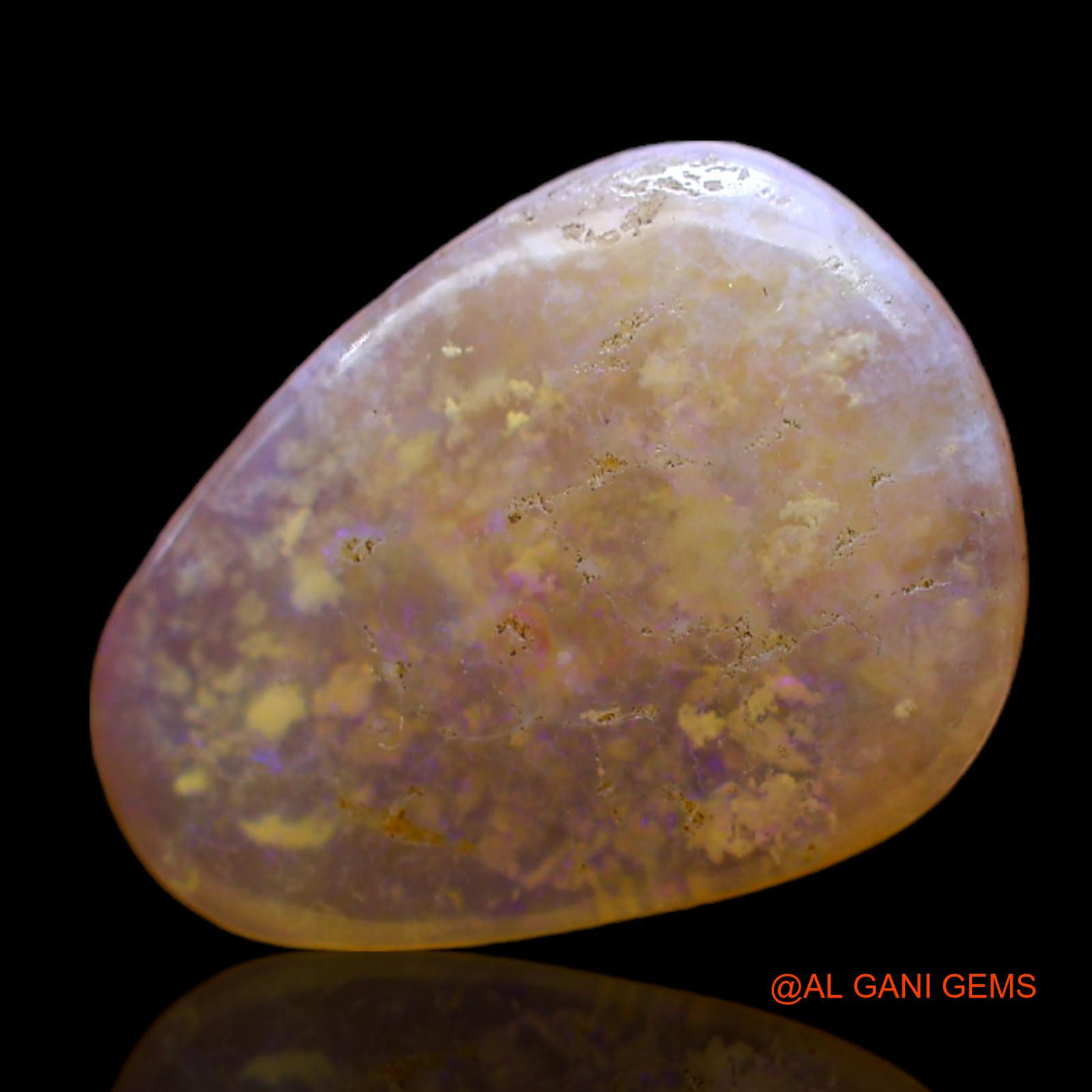 4.00 Cts Unheated Australian Fire Opal Loose Gemstone Pear Cabochon Natural 16x12x3 mm AC-451