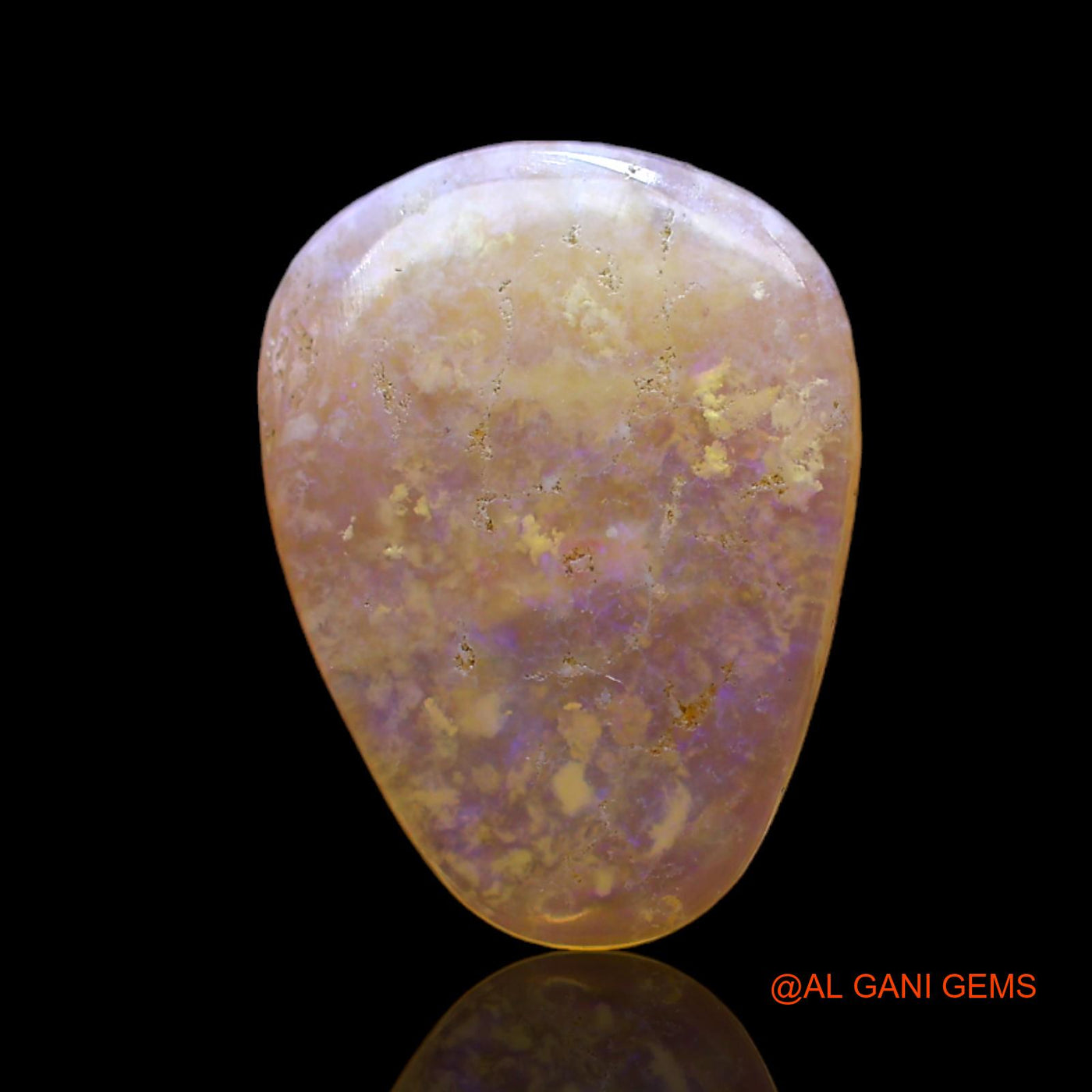 4.00 Cts Unheated Australian Fire Opal Loose Gemstone Pear Cabochon Natural 16x12x3 mm AC-451