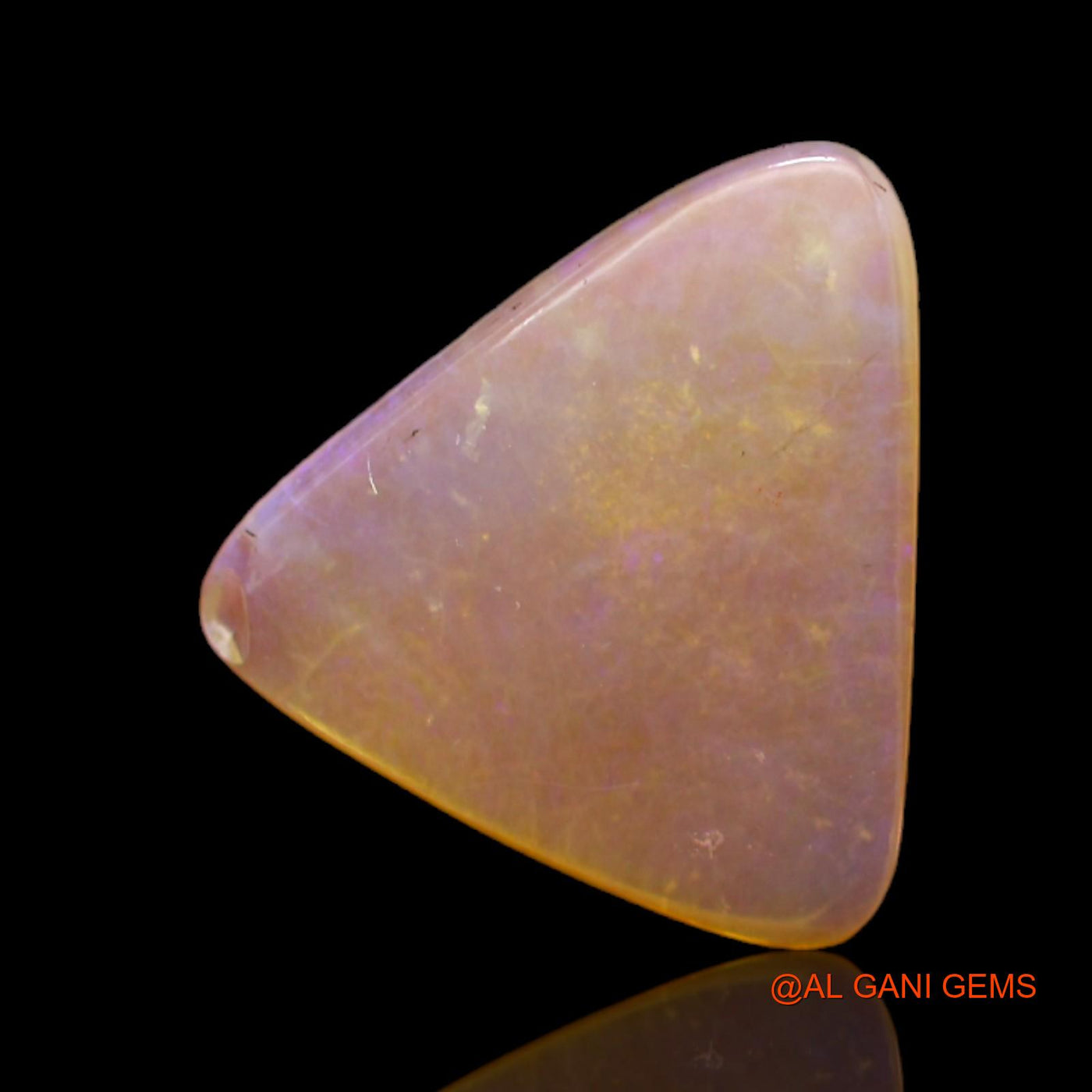 Natural Untreated Fire Opal Loose Gemstone Trillion Cabochon From Australia 3.00 Cts 13x13x2 mm AC-460