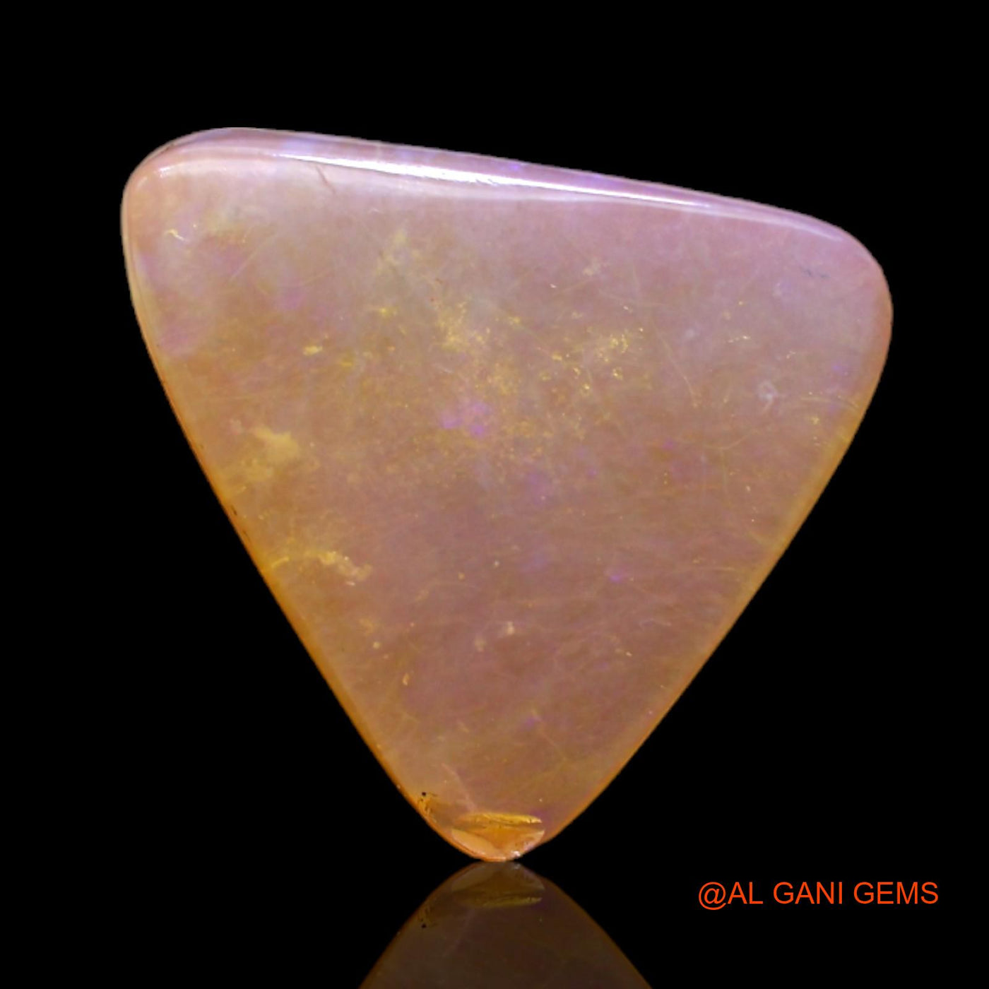 Natural Untreated Fire Opal Loose Gemstone Trillion Cabochon From Australia 3.00 Cts 13x13x2 mm AC-460