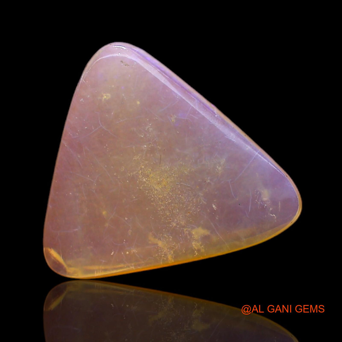 Natural Untreated Fire Opal Loose Gemstone Trillion Cabochon From Australia 3.00 Cts 13x13x2 mm AC-460