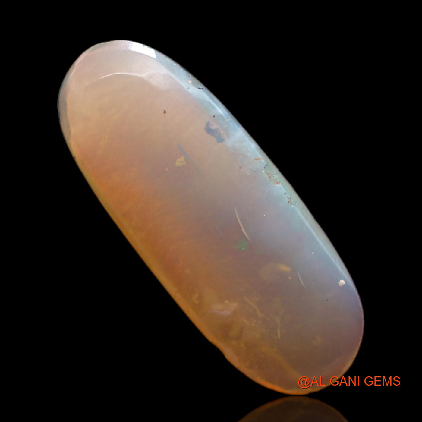 3.00 Cts Natural Australian Fire Opal Loose Gemstone Oval Cabochon 20x8x3 mm AC-461