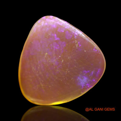 Natural Untreated Fire Opal Loose Gemstone Trillion Cabochon From Australia 3.00 Cts 15x14x2 mm AC-462