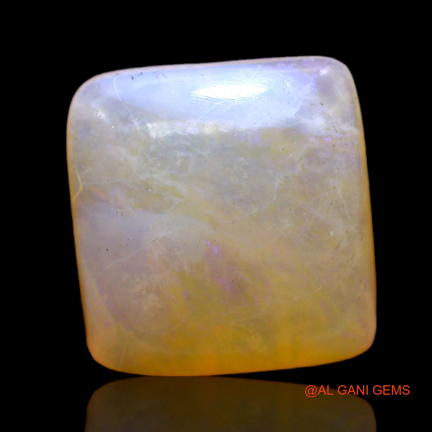 7.00 Cts Natural Australian Fire Opal Loose Gemstone Square Cabochon 12x12x5 mm AC-465