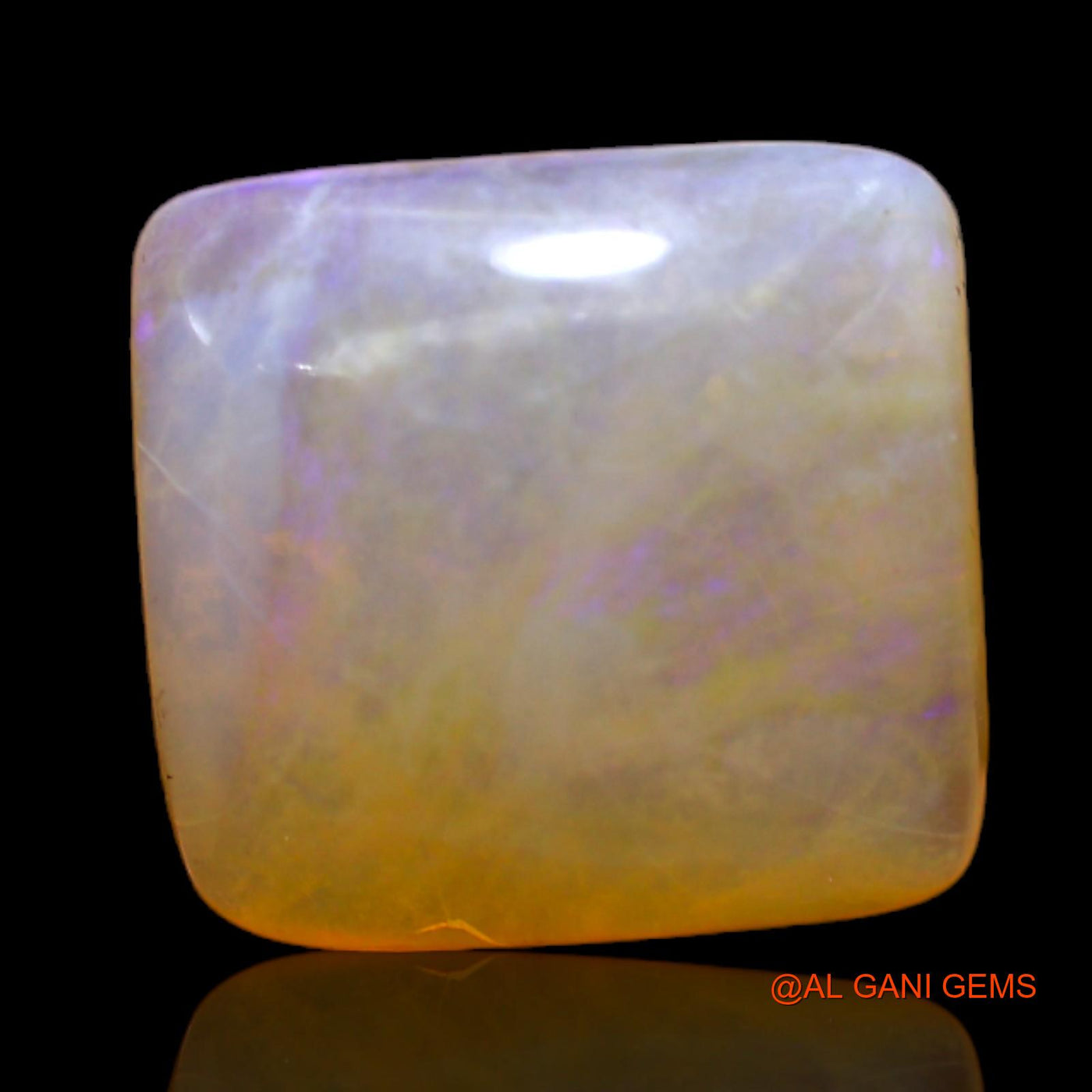 7.00 Cts Natural Australian Fire Opal Loose Gemstone Square Cabochon 12x12x5 mm AC-465