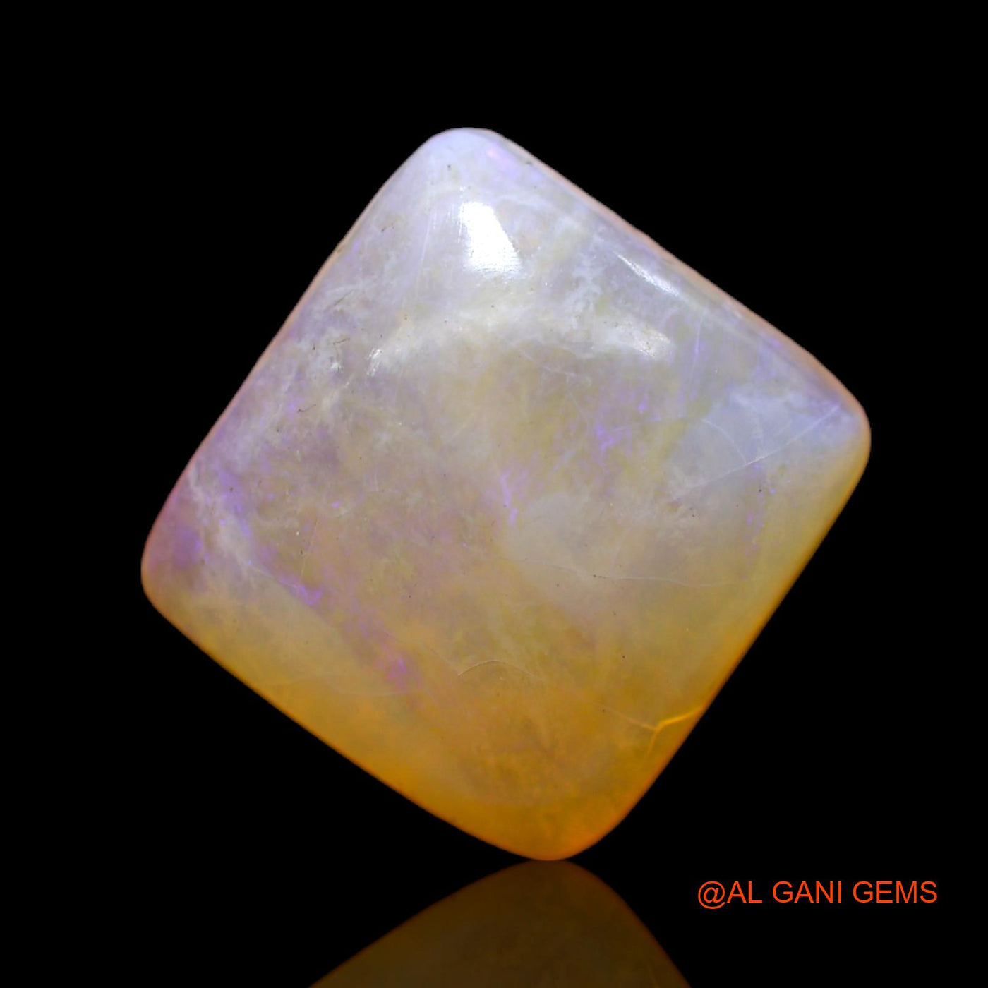 7.00 Cts Natural Australian Fire Opal Loose Gemstone Square Cabochon 12x12x5 mm AC-465