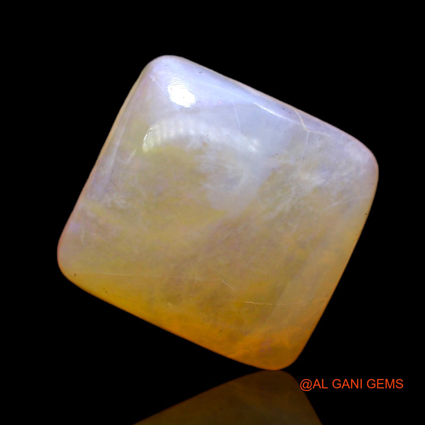 7.00 Cts Natural Australian Fire Opal Loose Gemstone Square Cabochon 12x12x5 mm AC-465