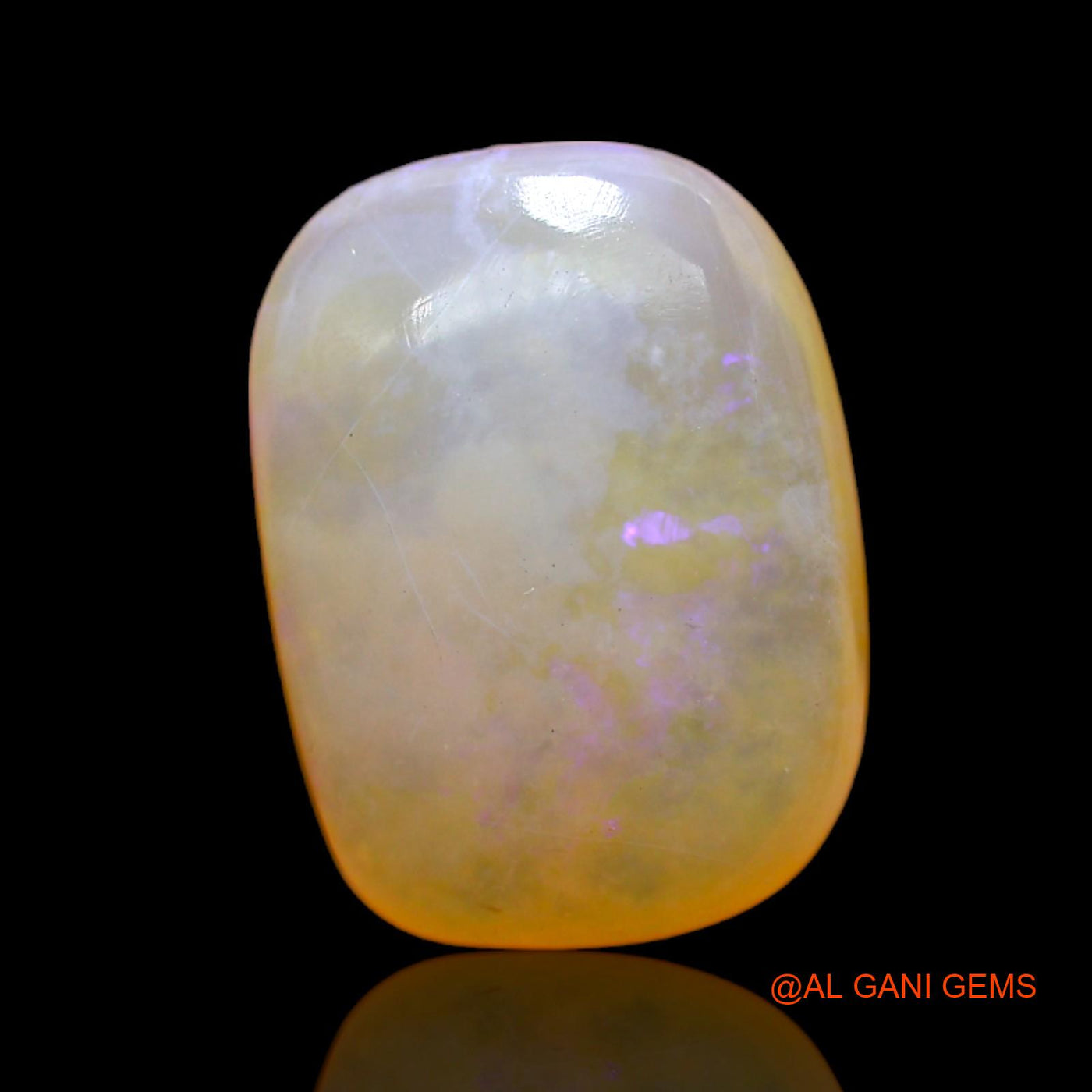 Natural Untreated Fire Opal Loose Gemstone Oval Cabochon From Australia 6.00 Cts 14x10x6 mm AC-467