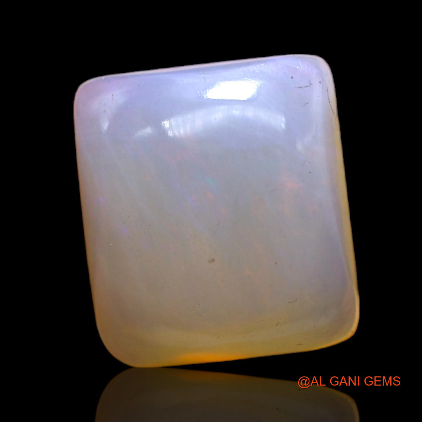 Natural Untreated Fire Opal Loose Gemstone Square Cabochon From Australia 7.00 Cts 12x11x6 mm AC-468
