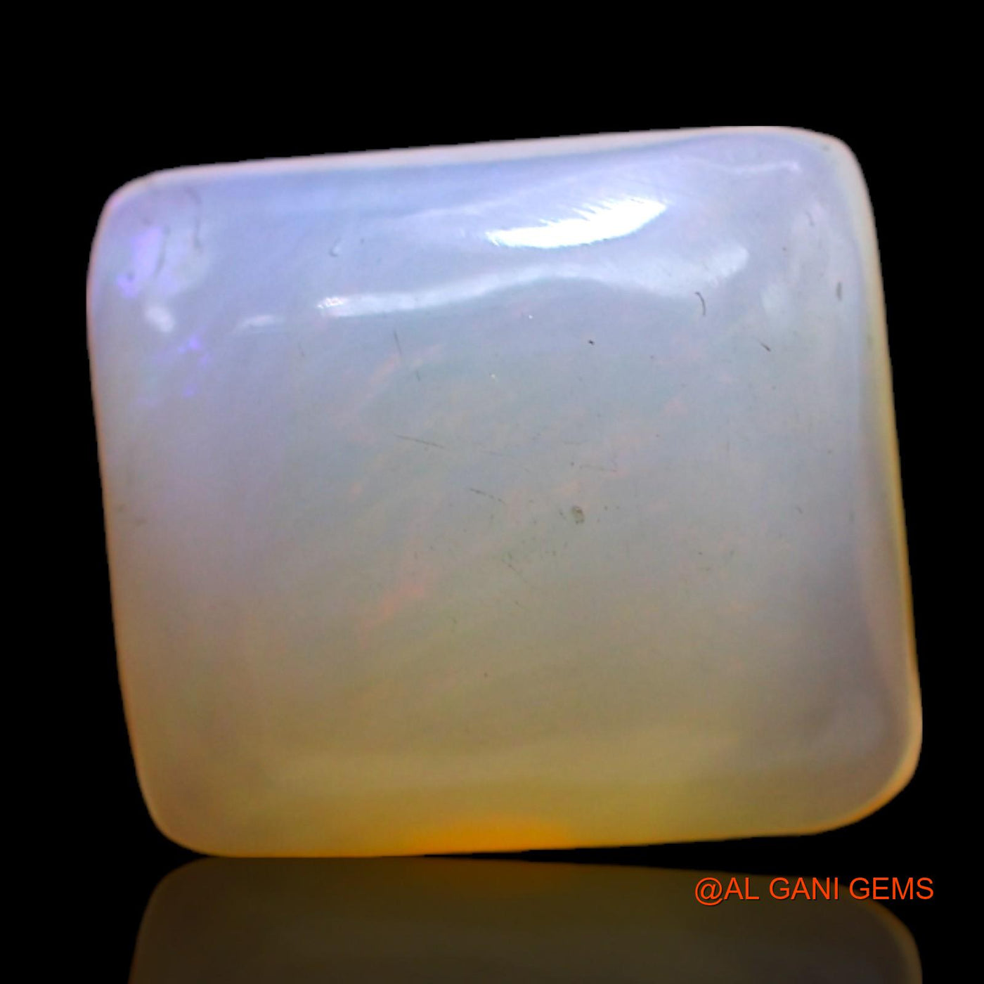 Natural Untreated Fire Opal Loose Gemstone Square Cabochon From Australia 7.00 Cts 12x11x6 mm AC-468