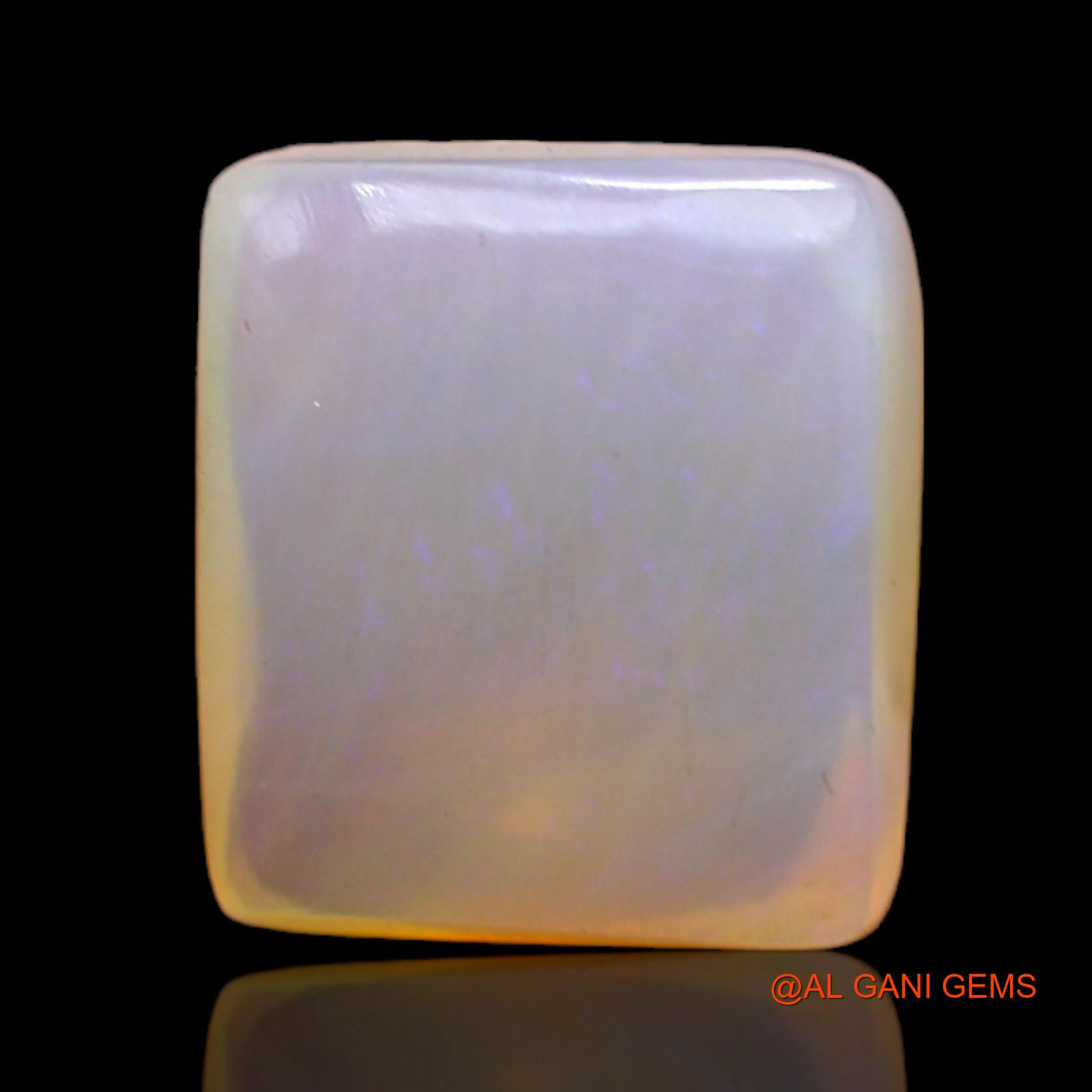 Natural Untreated Fire Opal Loose Gemstone Square Cabochon From Australia 7.00 Cts 12x11x6 mm AC-468
