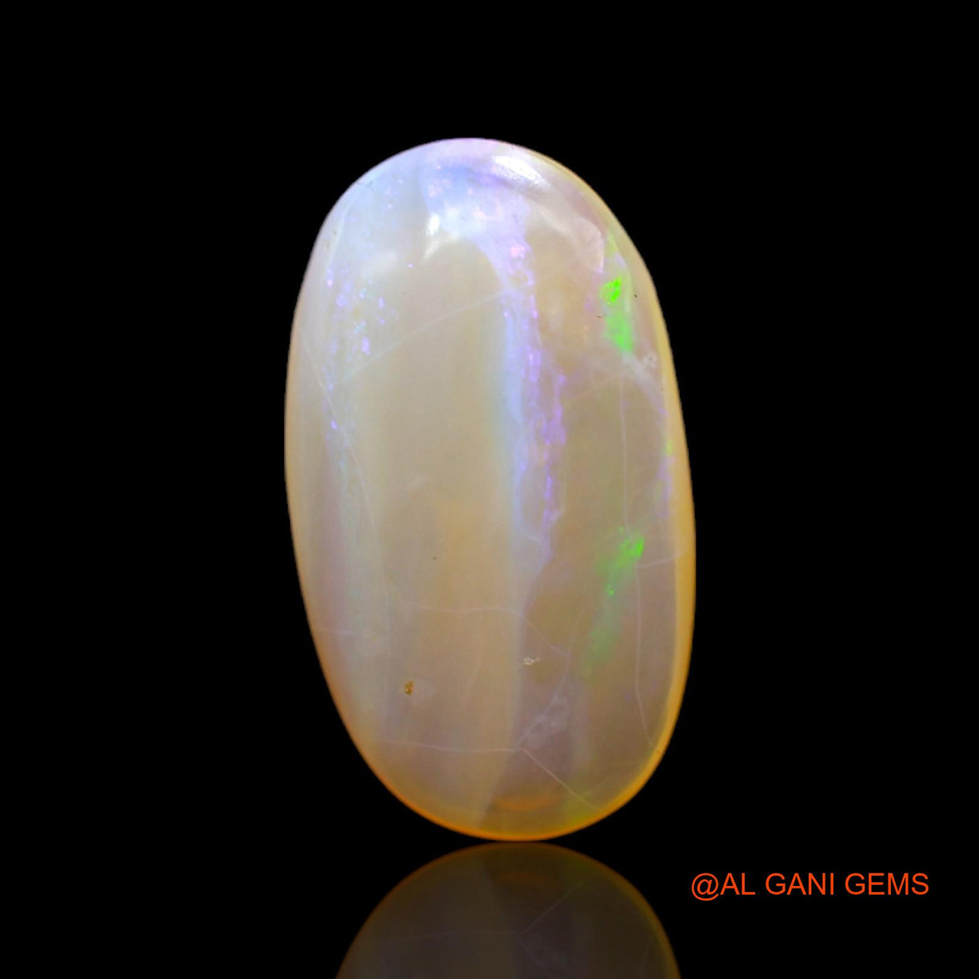 Natural Fire Opal Gemstone 6.00 Cts Loose Fancy Cabochon From Australia 20x11x4 mm AC-46