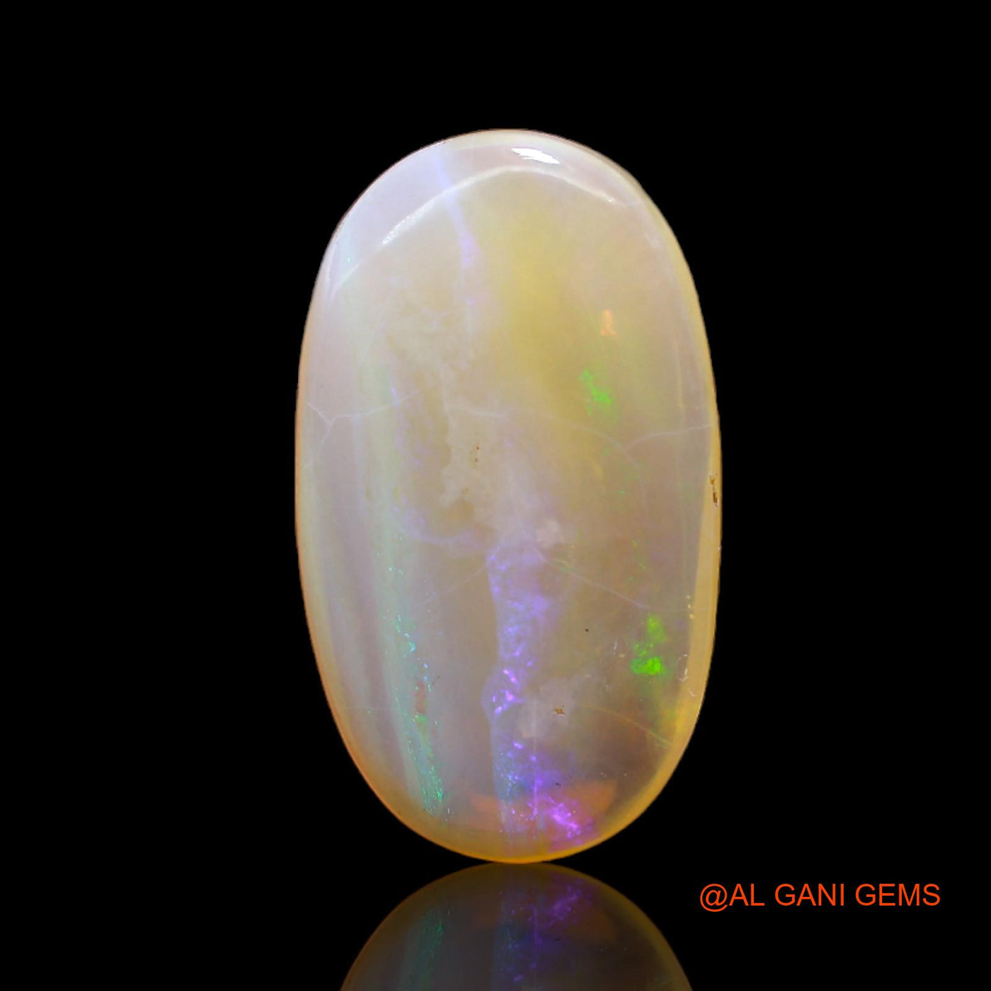 Natural Fire Opal Gemstone 6.00 Cts Loose Fancy Cabochon From Australia 20x11x4 mm AC-46