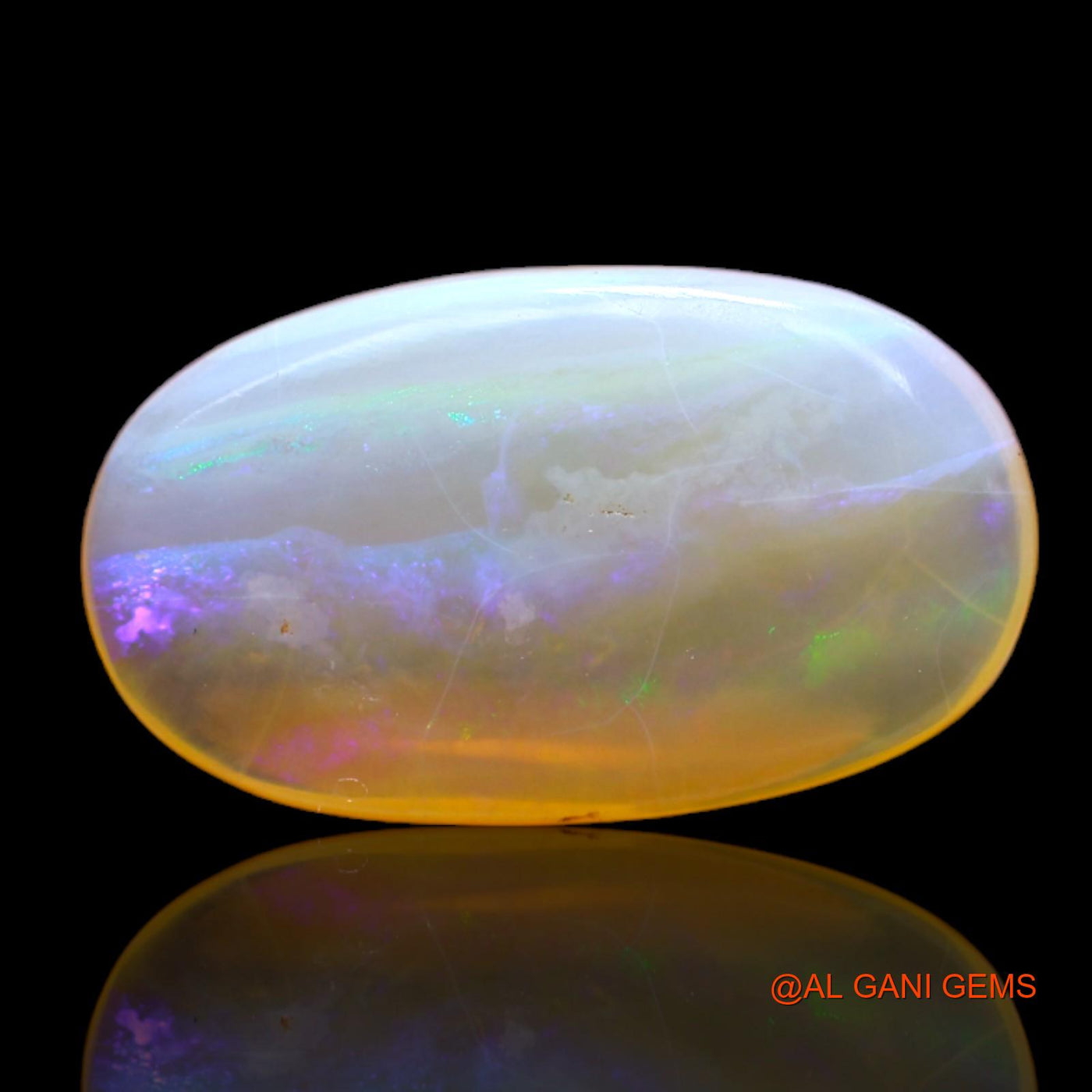 Natural Fire Opal Gemstone 6.00 Cts Loose Fancy Cabochon From Australia 20x11x4 mm AC-46
