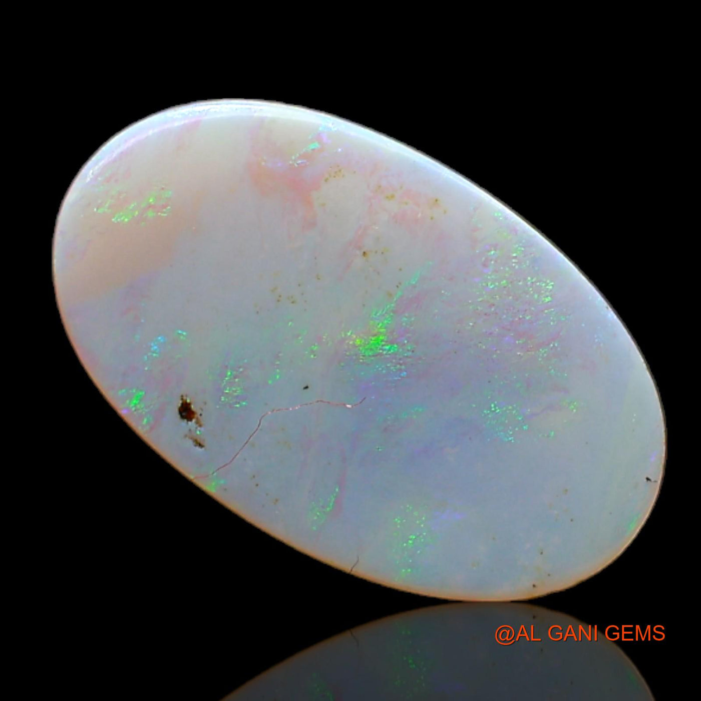 Natural Fire Opal Gemstone 1.00 Cts Loose Oval Cabochon From Australia 14x9x1 mm AC-484
