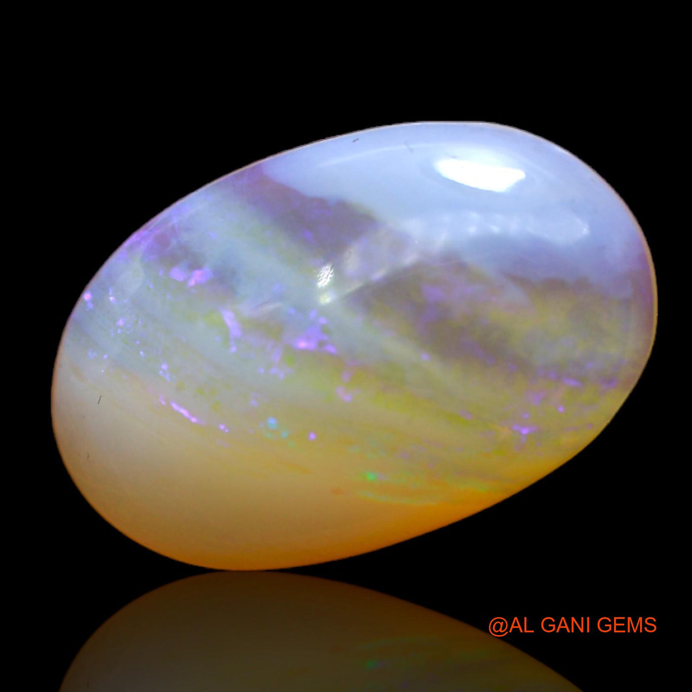 7.00 Cts Natural Australian Fire Opal Loose Gemstone Oval Cabochon 19x12x4 mm AC-48