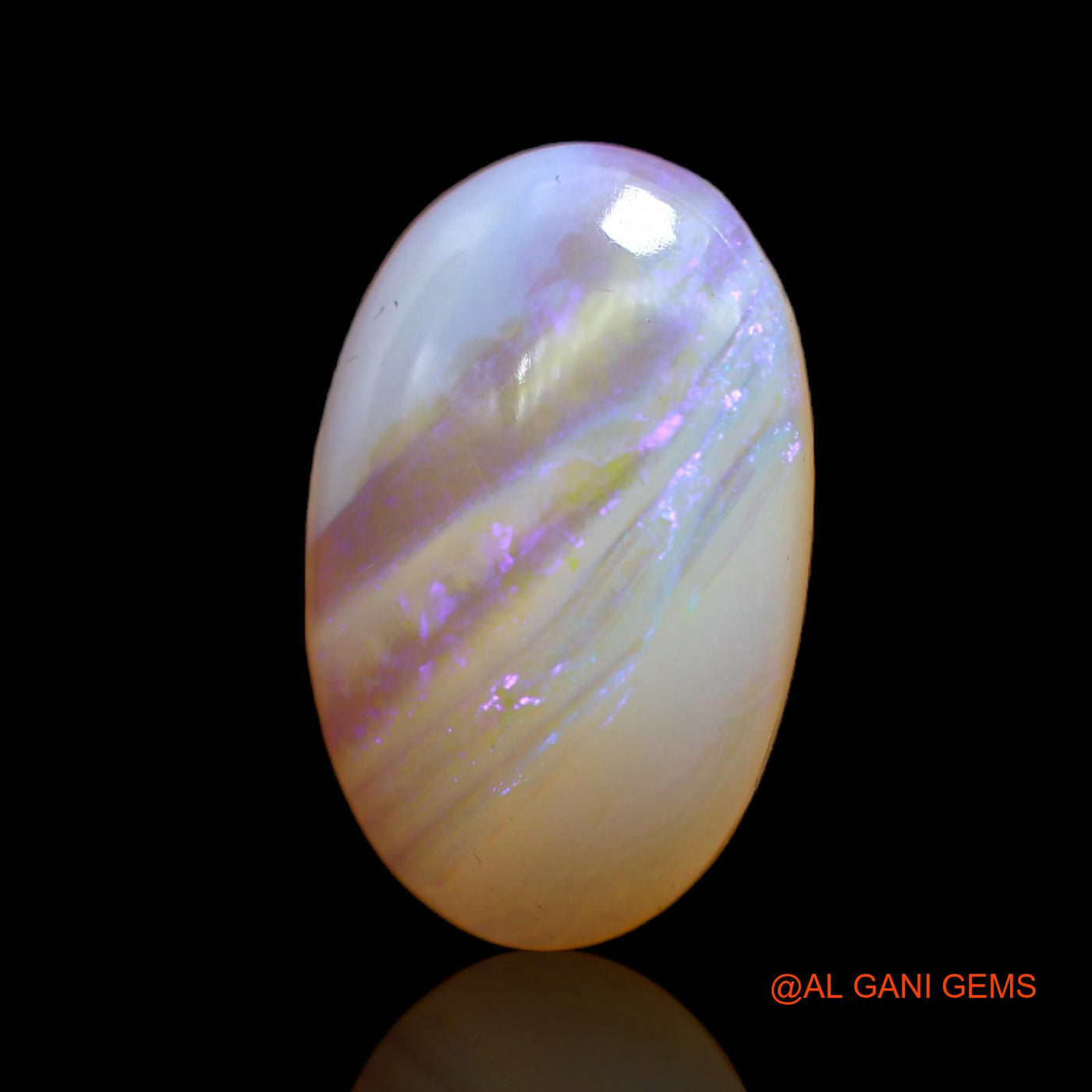 7.00 Cts Natural Australian Fire Opal Loose Gemstone Oval Cabochon 19x12x4 mm AC-48
