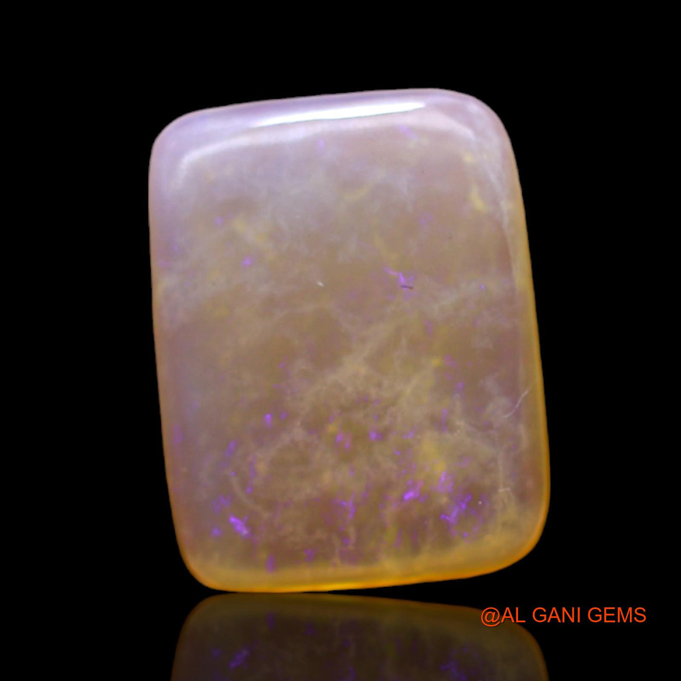 2.00 Cts Natural Australian Fire Opal Loose Gemstone Square Cabochon 12x9x2 mm AC-490