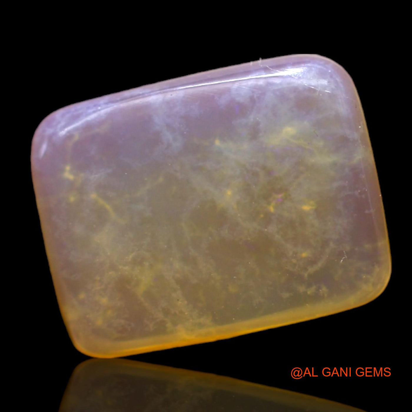 2.00 Cts Natural Australian Fire Opal Loose Gemstone Square Cabochon 12x9x2 mm AC-490