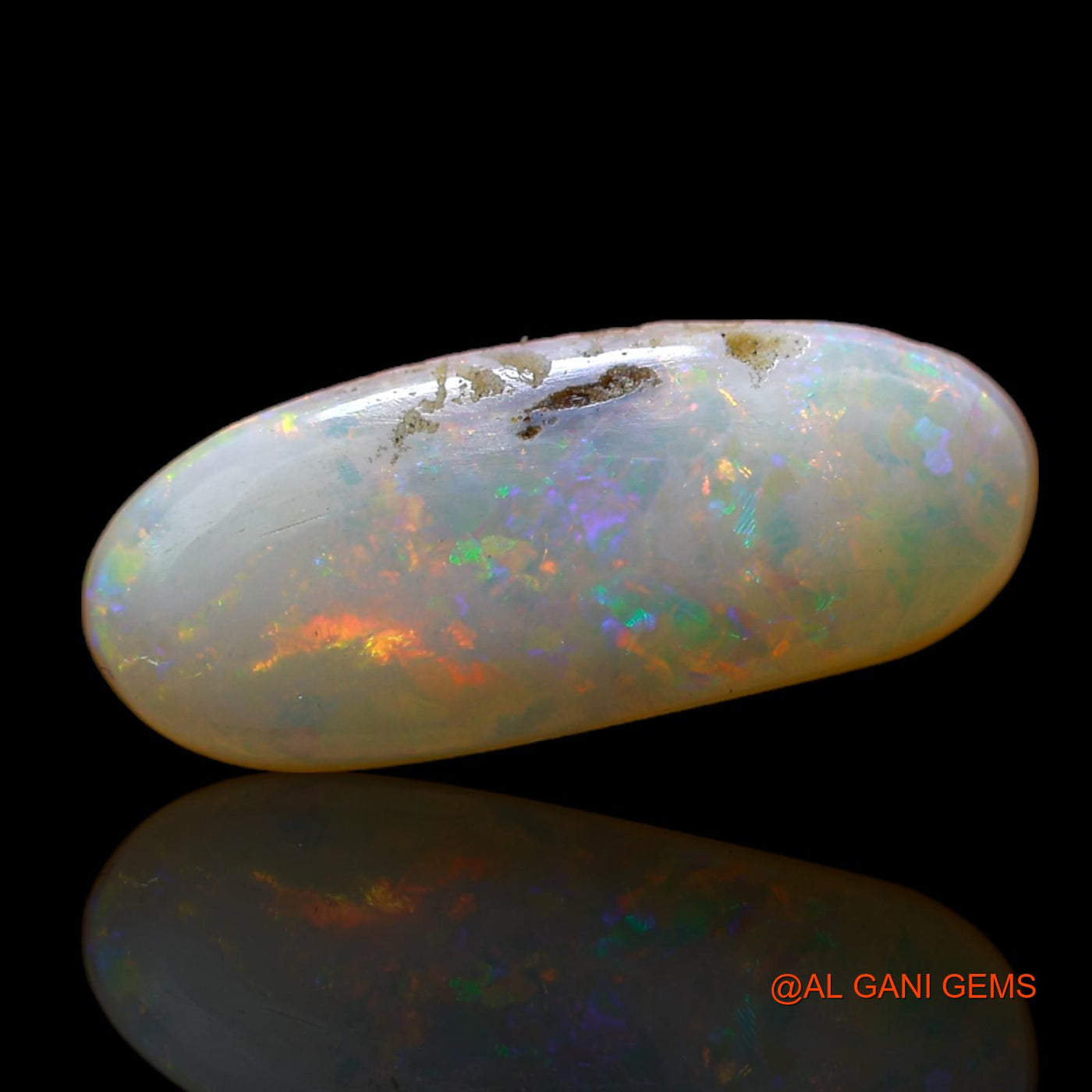 2.00 Cts Natural Australian Fire Opal Loose Gemstone Oval Cabochon 16x6x3 mm AC-491