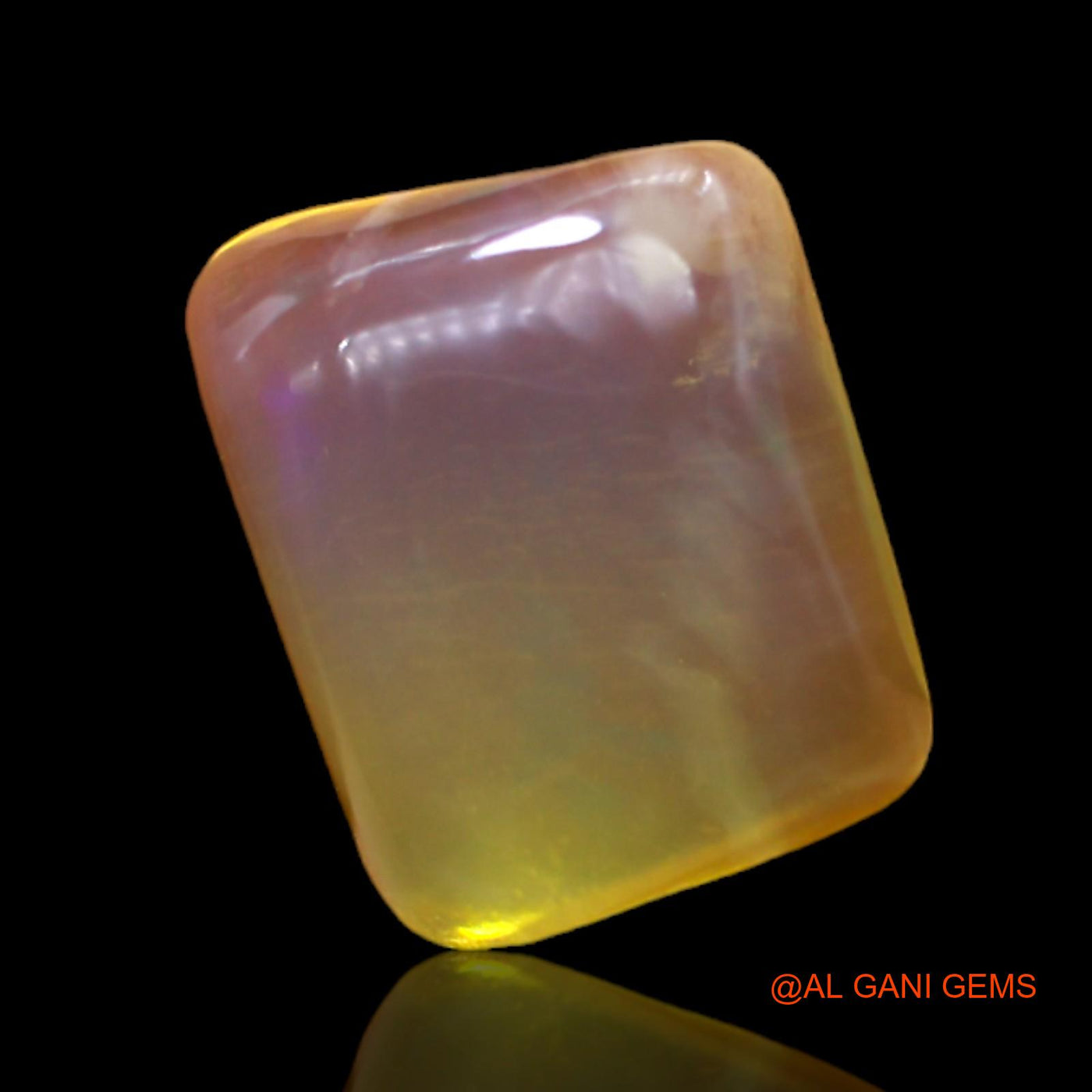 4.00 Cts Natural Australian Fire Opal Loose Gemstone Square Cabochon 11x9x5 mm AC-494
