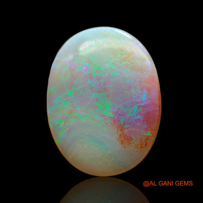 Natural Fire Opal Gemstone 8.00 Cts Loose Oval Cabochon From Australia 21x17x3 mm AC-502
