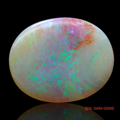 Natural Fire Opal Gemstone 8.00 Cts Loose Oval Cabochon From Australia 21x17x3 mm AC-502