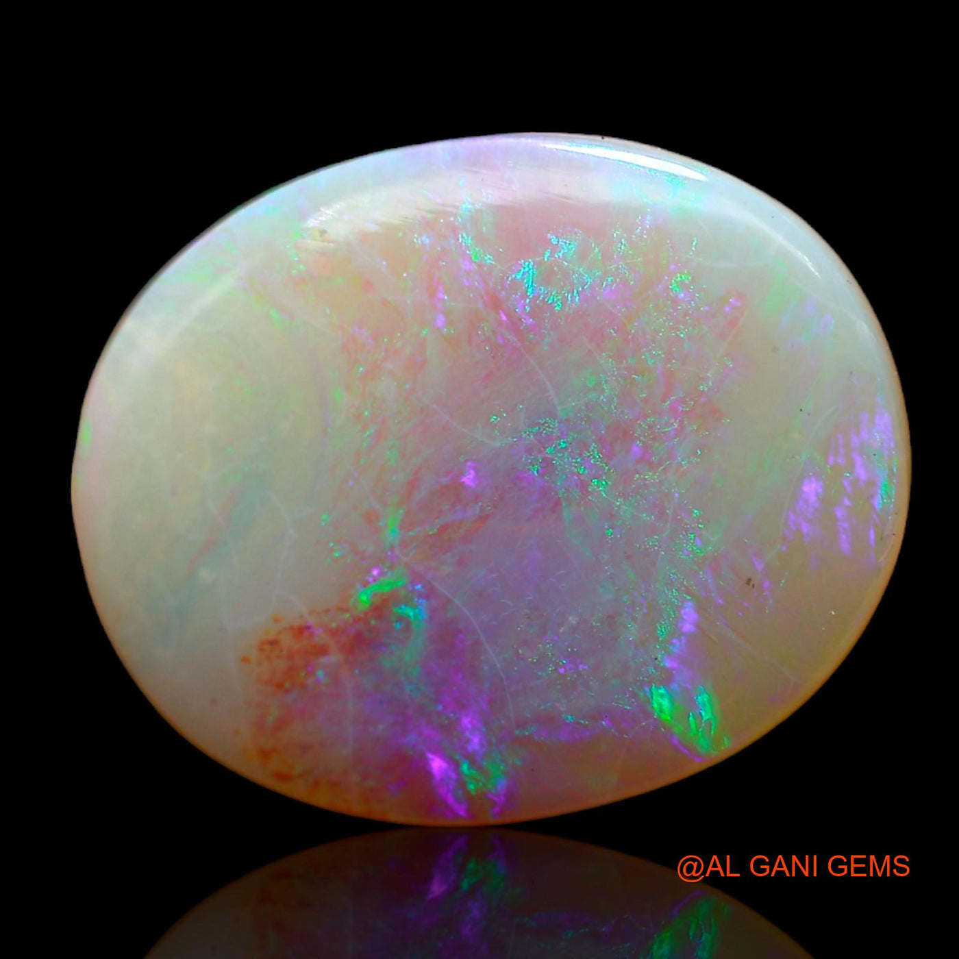 Natural Fire Opal Gemstone 8.00 Cts Loose Oval Cabochon From Australia 21x17x3 mm AC-502