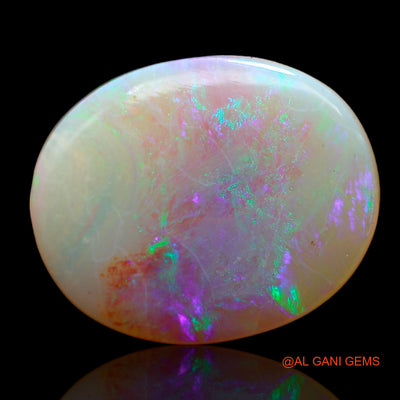 Natural Fire Opal Gemstone 8.00 Cts Loose Oval Cabochon From Australia 21x17x3 mm AC-502